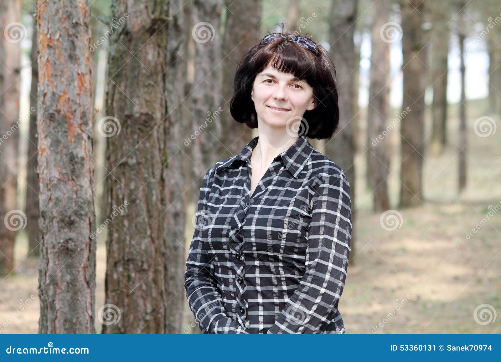 Girl in park stock image. Image of spruce, portrait, entertainment ...