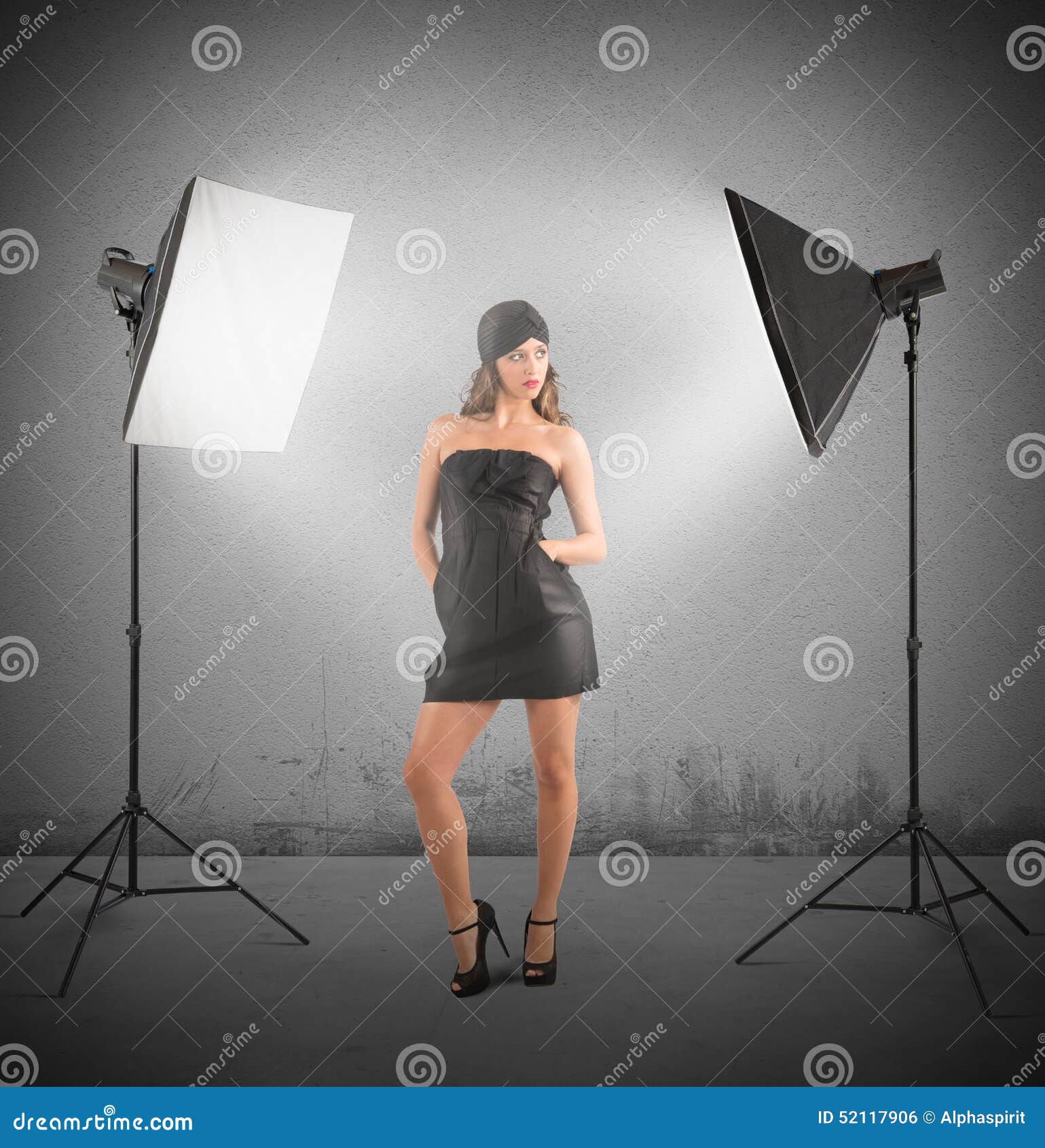 Girl photo studio stock photo. Image of glamour, exhibition 52117906