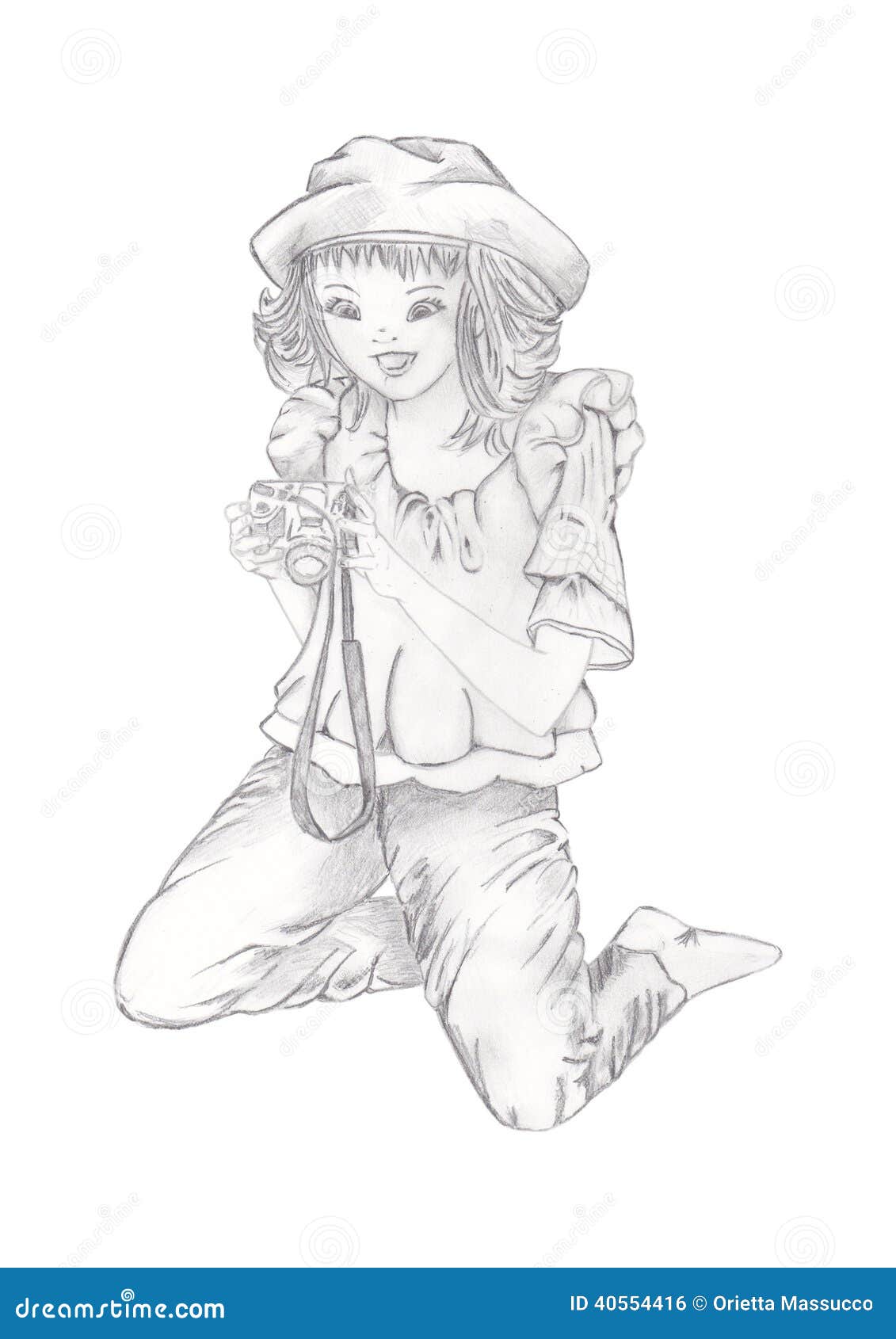 Original How To Draw A Girl Sitting On Her Knees - wallpaper cute