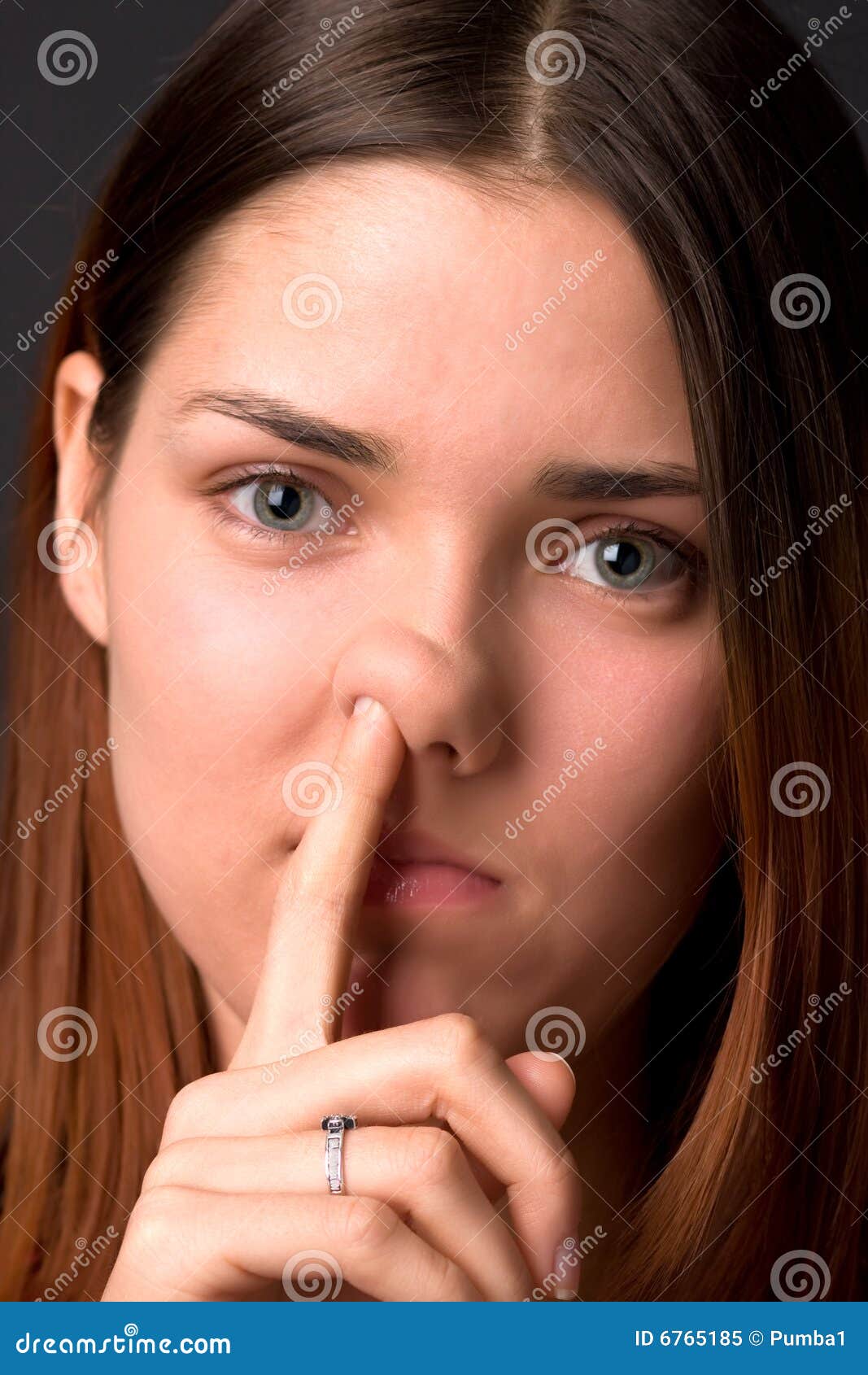 The Girl Picks a Finger in a Nose Stock Image Image of shot, nose