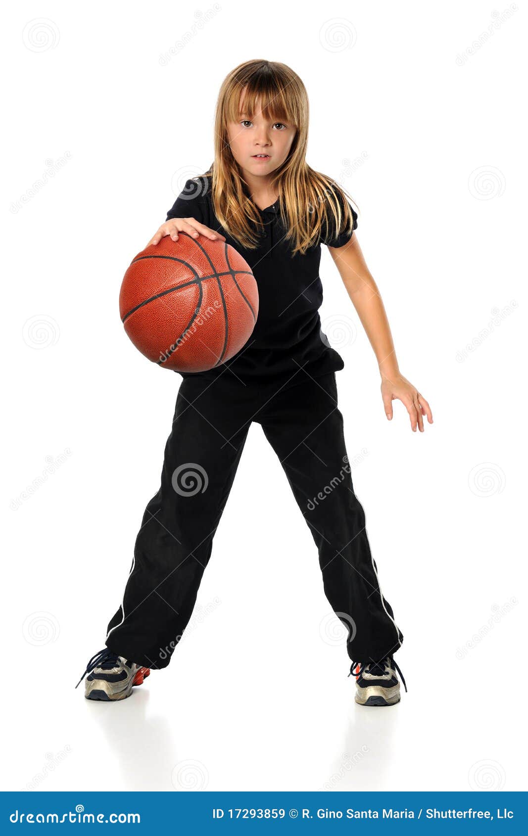 Girl Playing basketball stock image. Image of girl, dribble 17293859