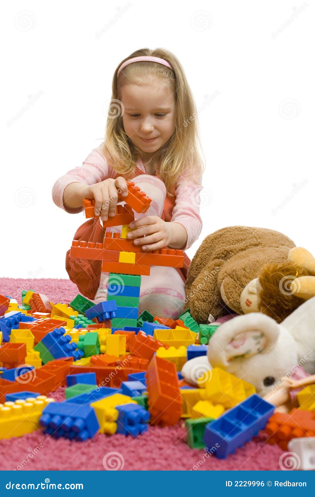 girl with toys