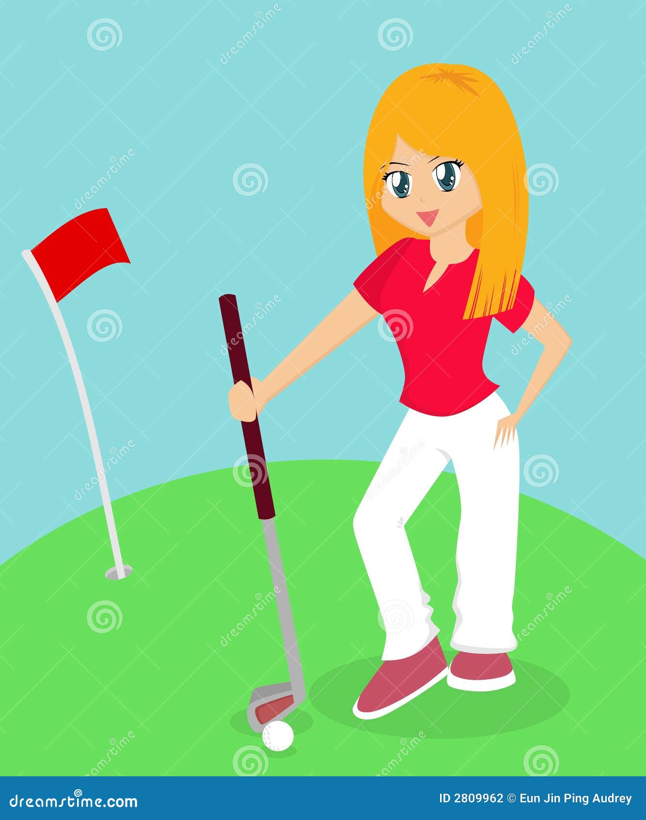 clipart girl golfer - photo #4