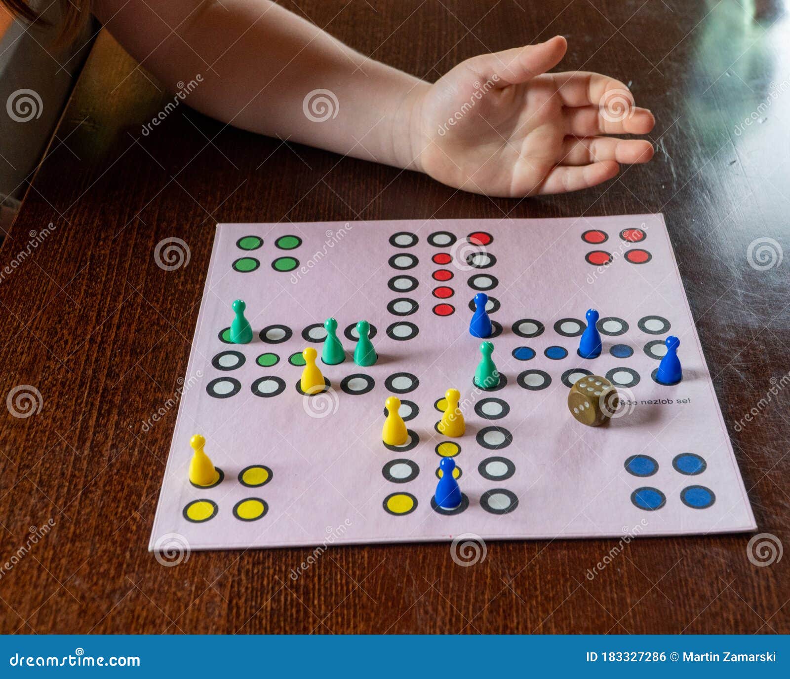Girl Playing Ludo Board Game. Close-up View Stock Photo - Image of  entertainment, boardboard: 183327286