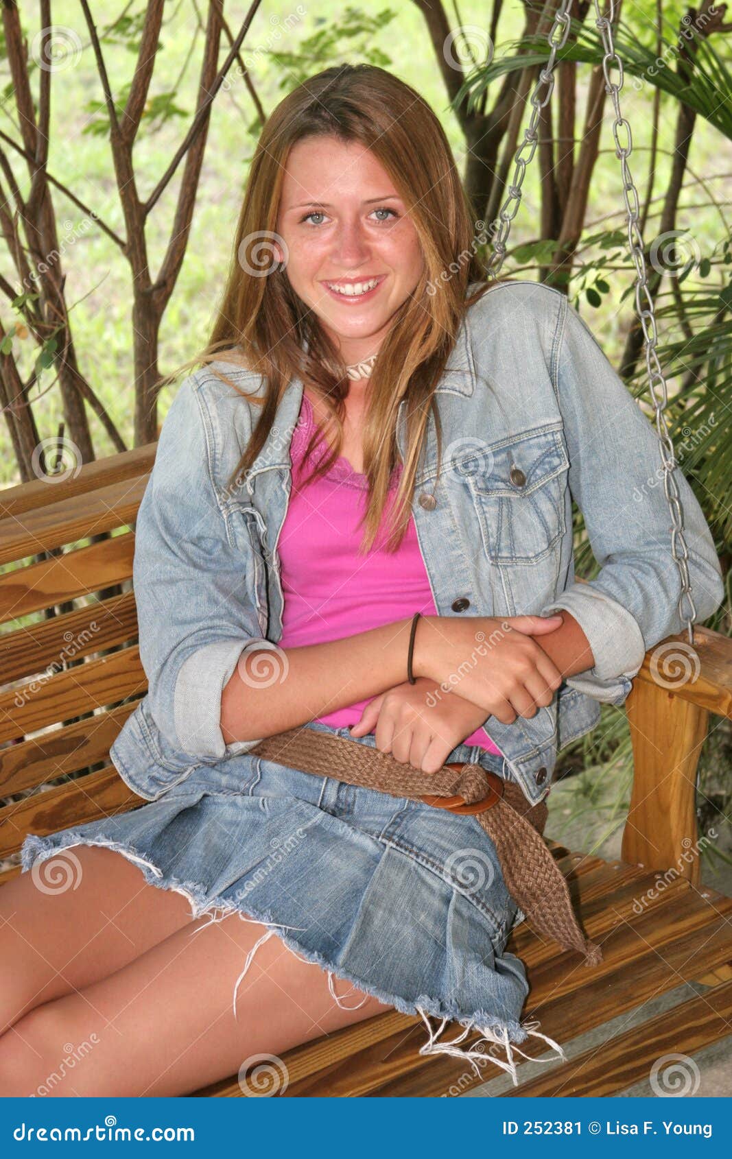 Cute Girl Laughing On Porch Stock Photo - Image of smiling, home: 19694794