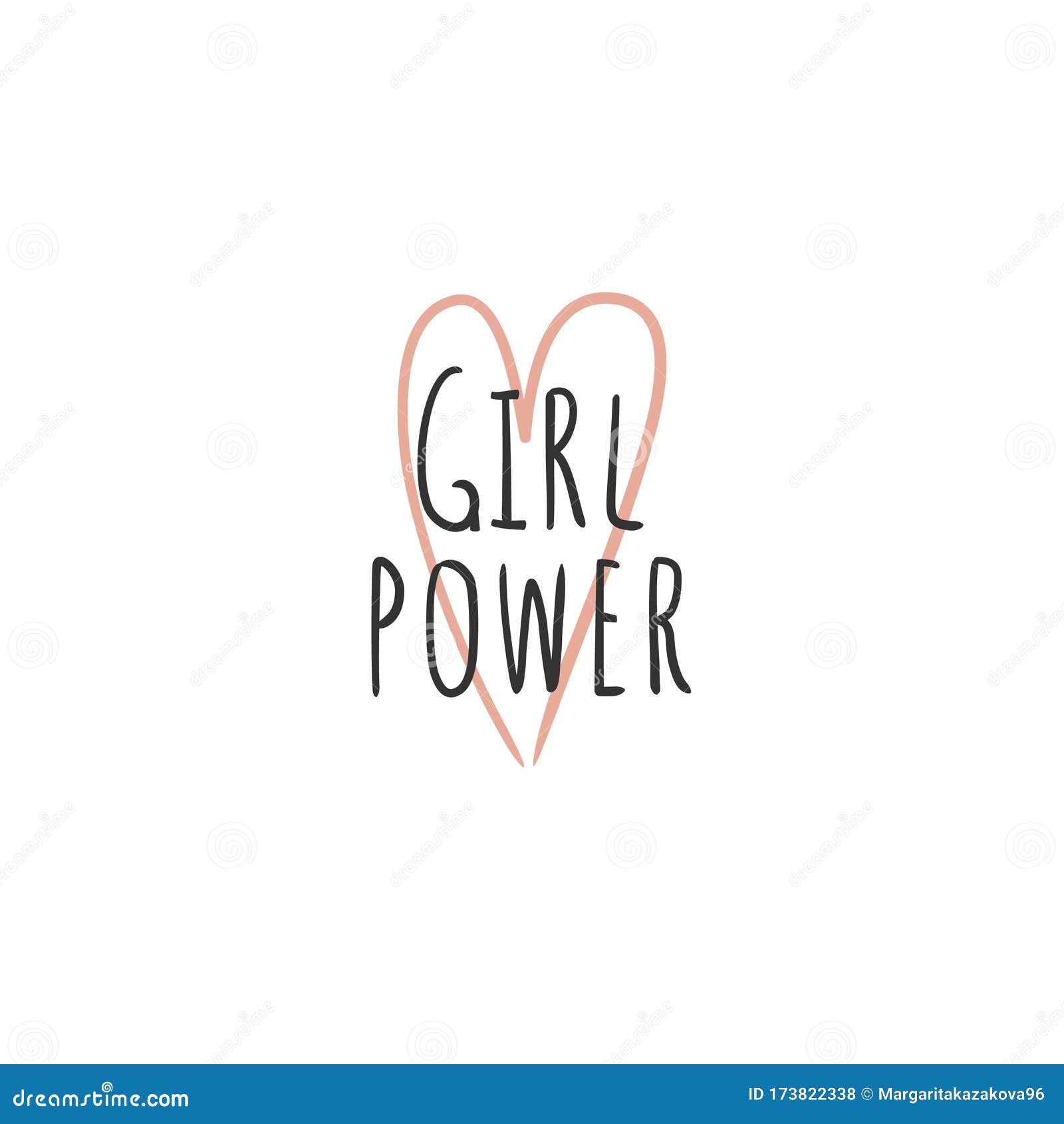 Girl Power. Feminism Quote, Woman Motivational Slogan Stock ...