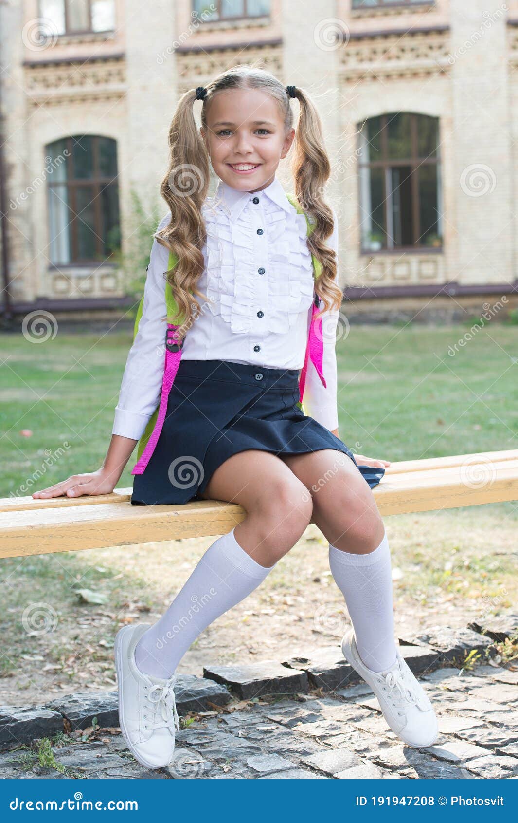 Girl Primary School Pupil Happy Going To School, Formal Education ...
