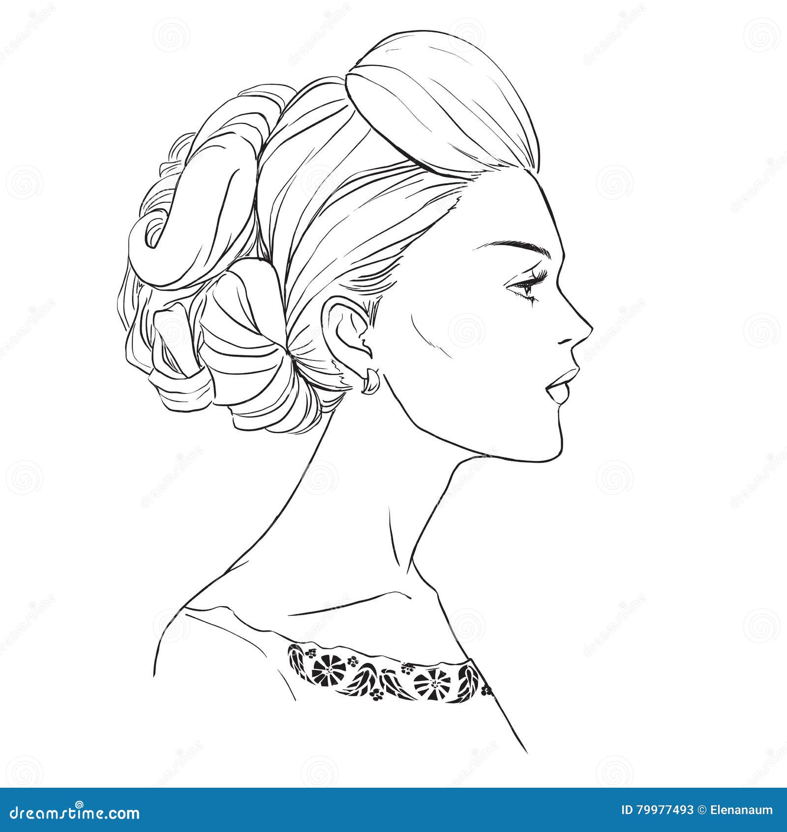 Drawing girl profile Let's learn