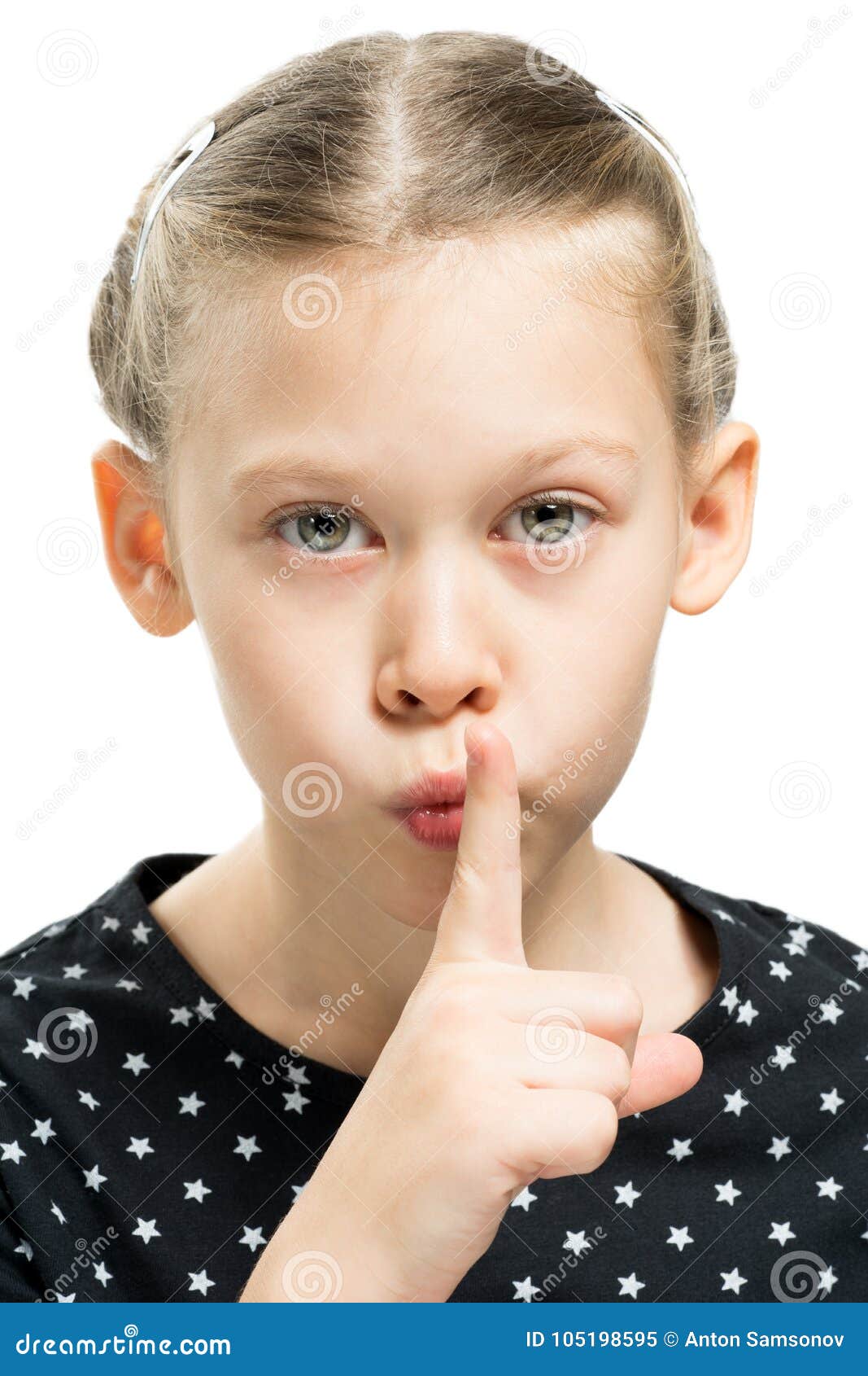 Girl Quiet Emotion Isolated Stock Image Image of caucasian, long