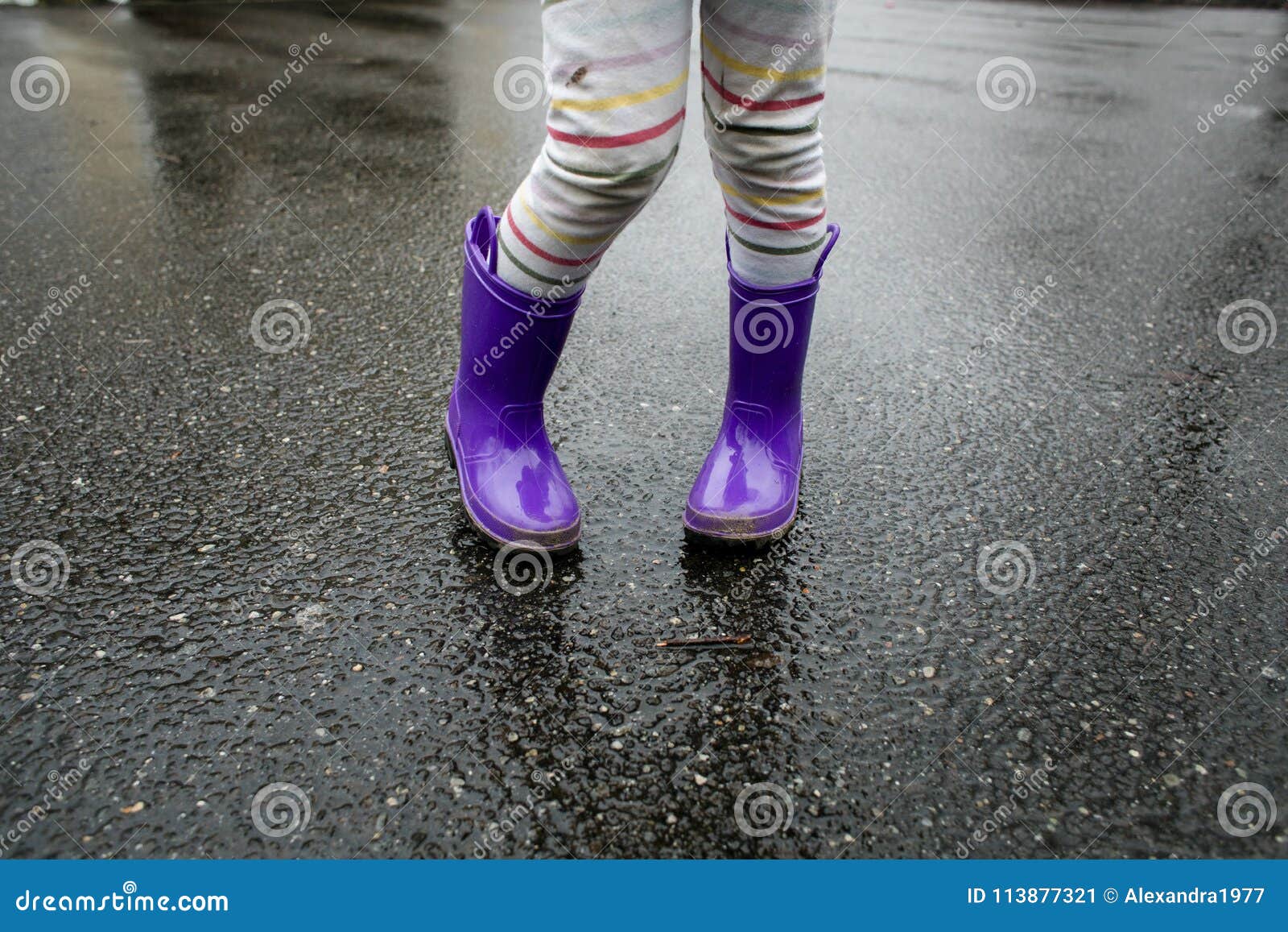 Girl in rain boots stock image. Image of path, girl - 113877321