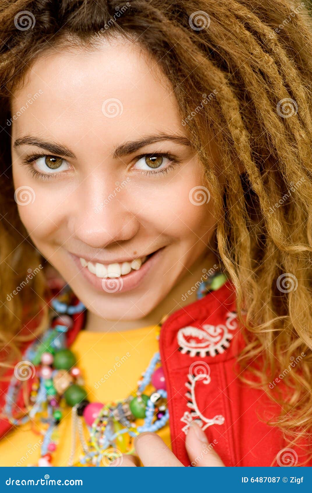 Girl-rastaman close up stock image. Image of braided 