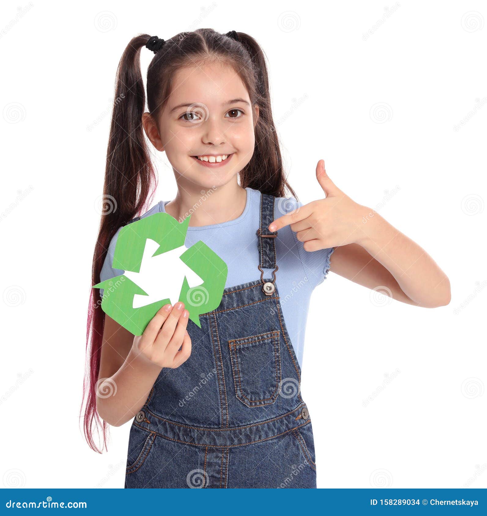 With Recycling Symbol on White Background Stock Photo Image of