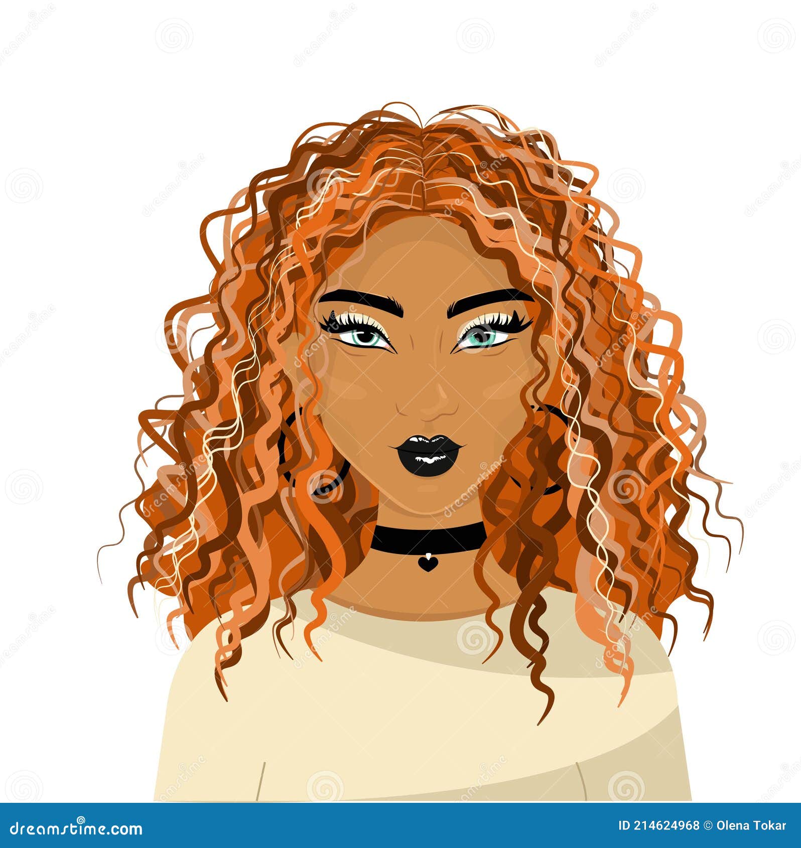 Girl with Red Curly Hair Asian Appearance, Beauty from the East, Beautiful Young Beauty, Avatar for a Girl, Vector Stock Vector - Illustration of avatar, beautiful: 214624968 Girl with Red Curly Hair Asian Appearance, Beauty from the East, Beautiful Young Beauty, Avatar for a Girl, Vector Stock Vector - Illustration of avatar, beautiful: 214624968