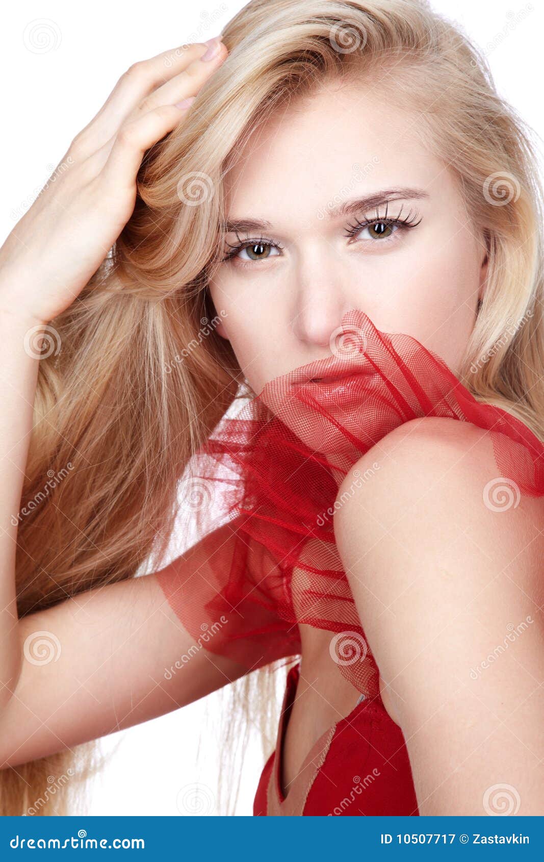 Girl in red dress stock image. Image of attractive, turn 10507717