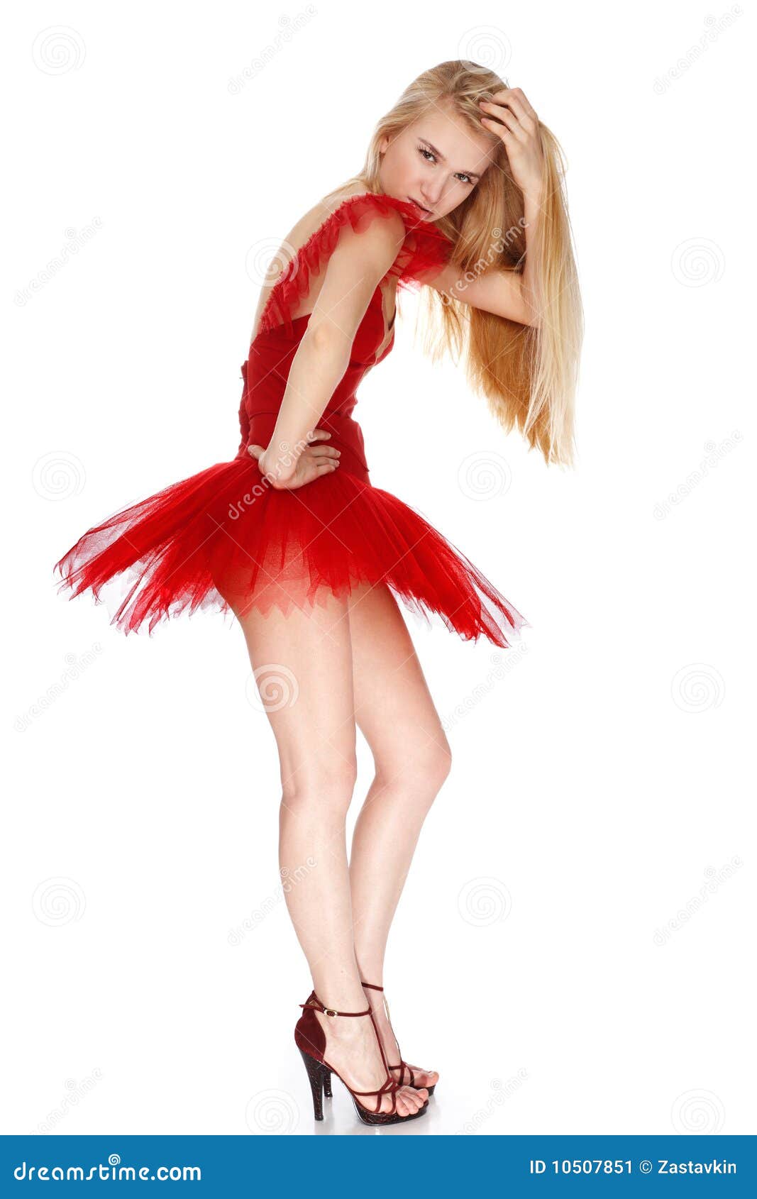 Girl in red dress stock image. Image of european, people 10507851