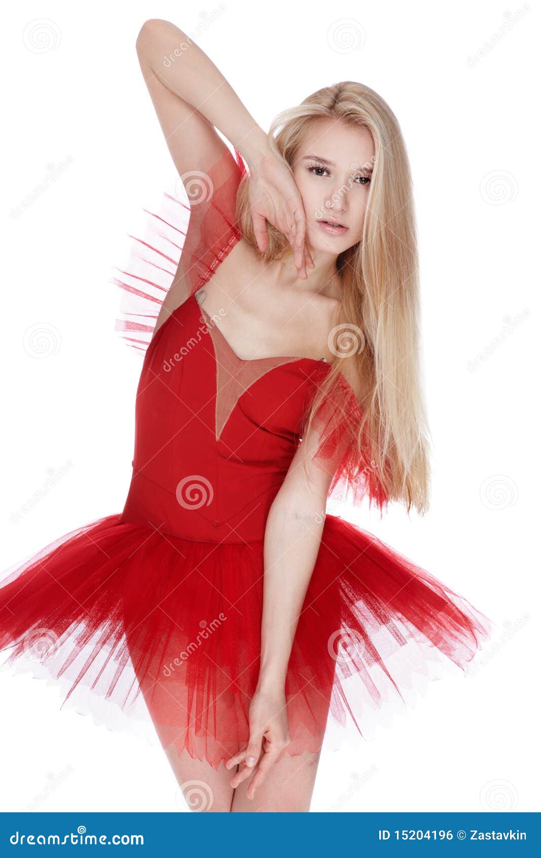 Girl in red dress stock photo. Image of face, tutu, fashion 15204196