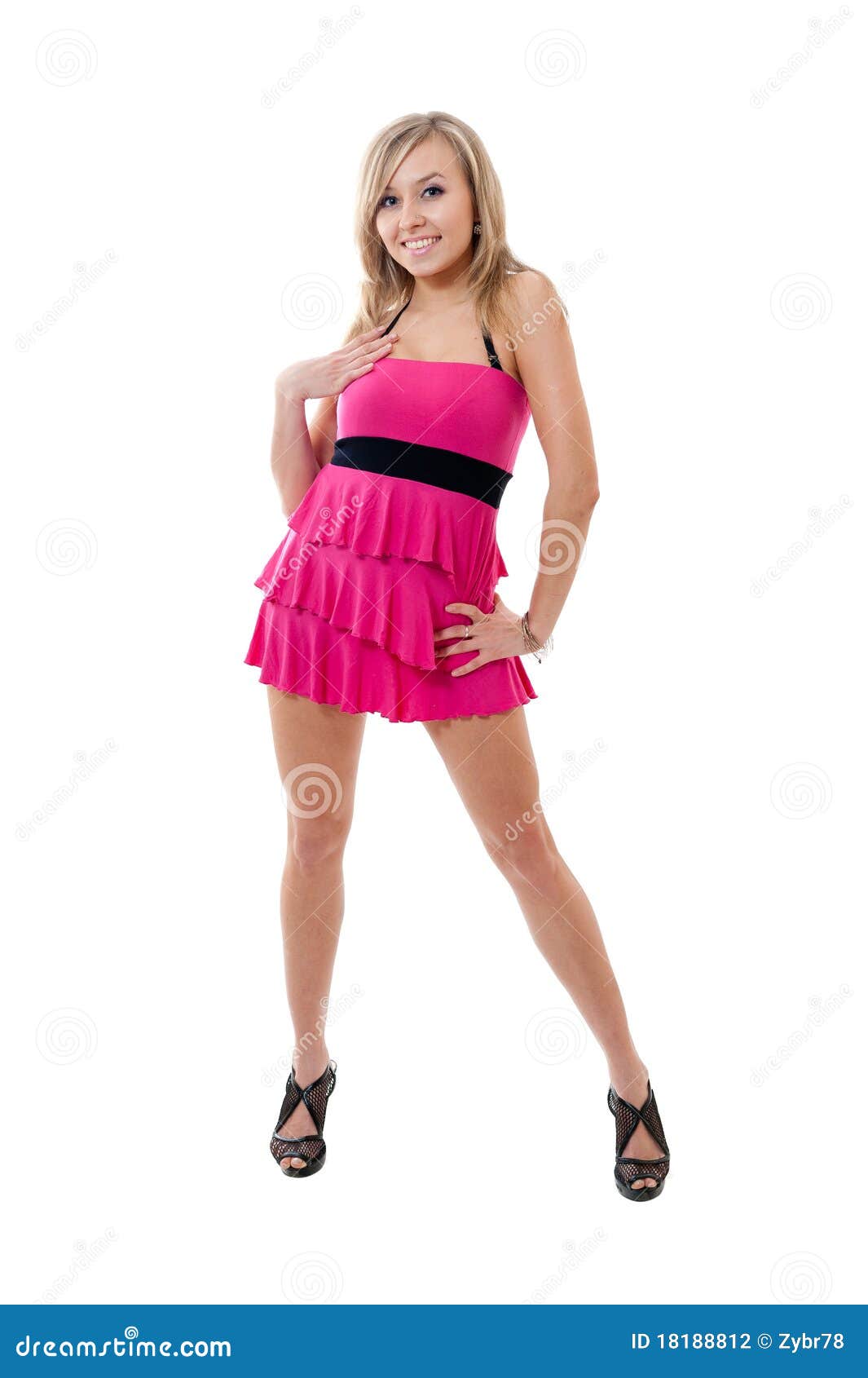 Girl in red dress stock photo. Image of dancing, looking 18188812