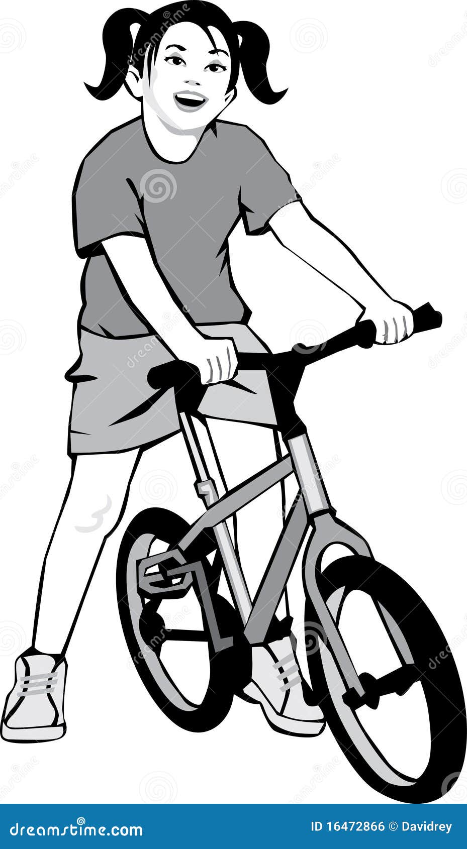 clipart girl riding bicycle - photo #40