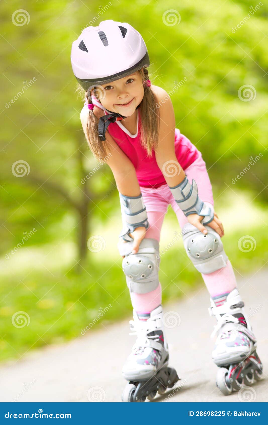Girl on roller skates stock image. Image of enjoy, active 28698225