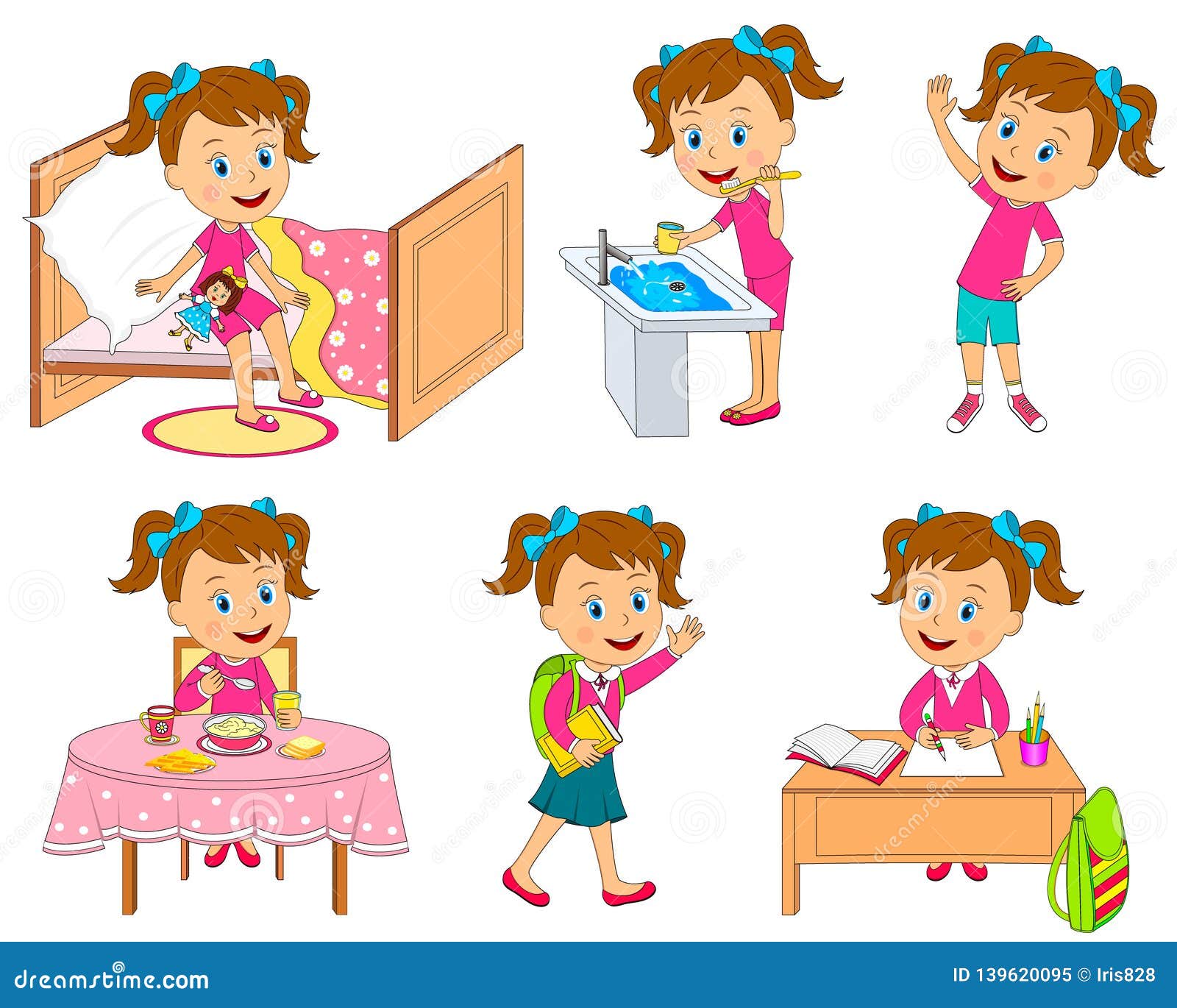 daily routine clipart pictures free