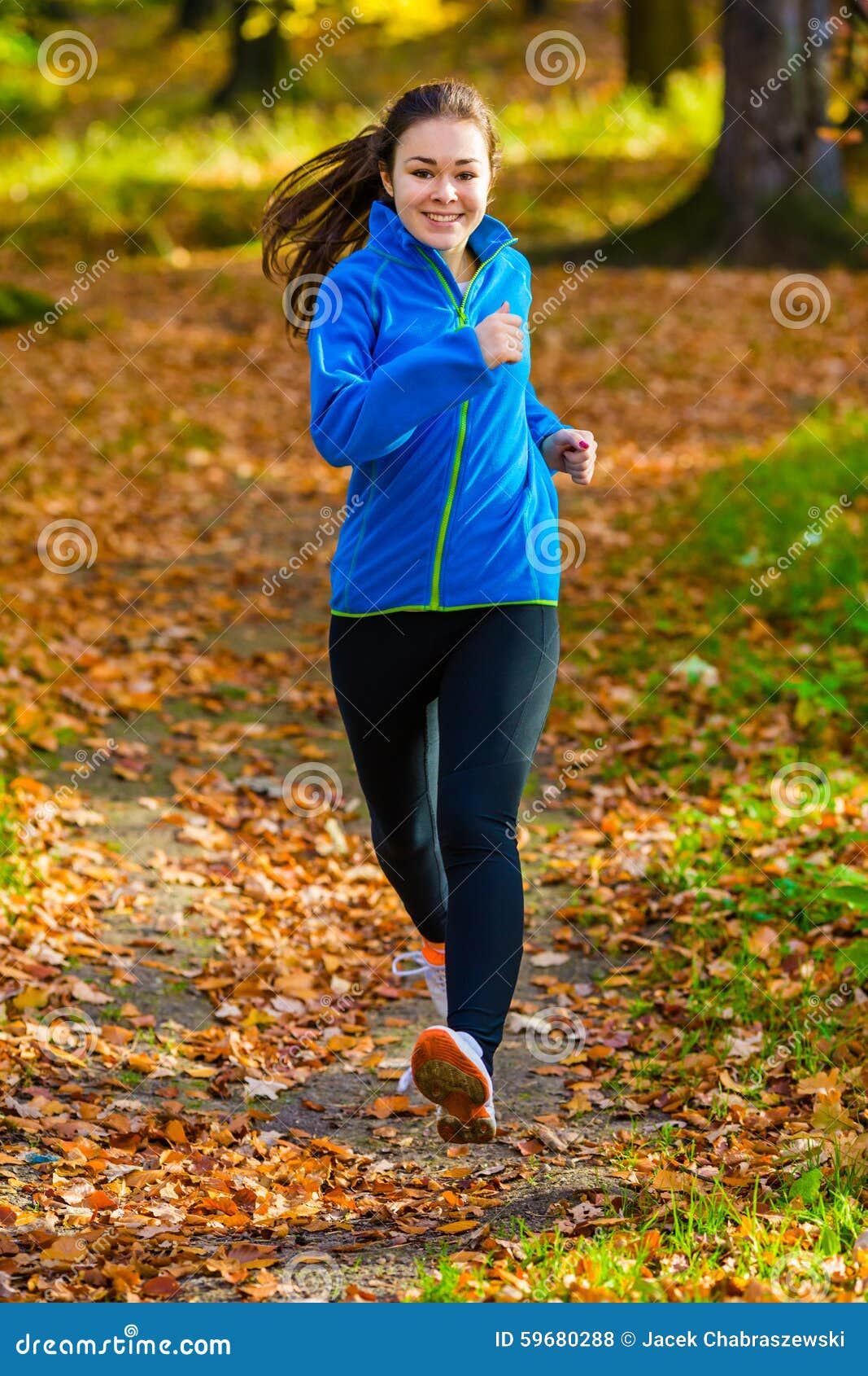 Girl running stock photo. Image of enjoyment, happiness - 59680288