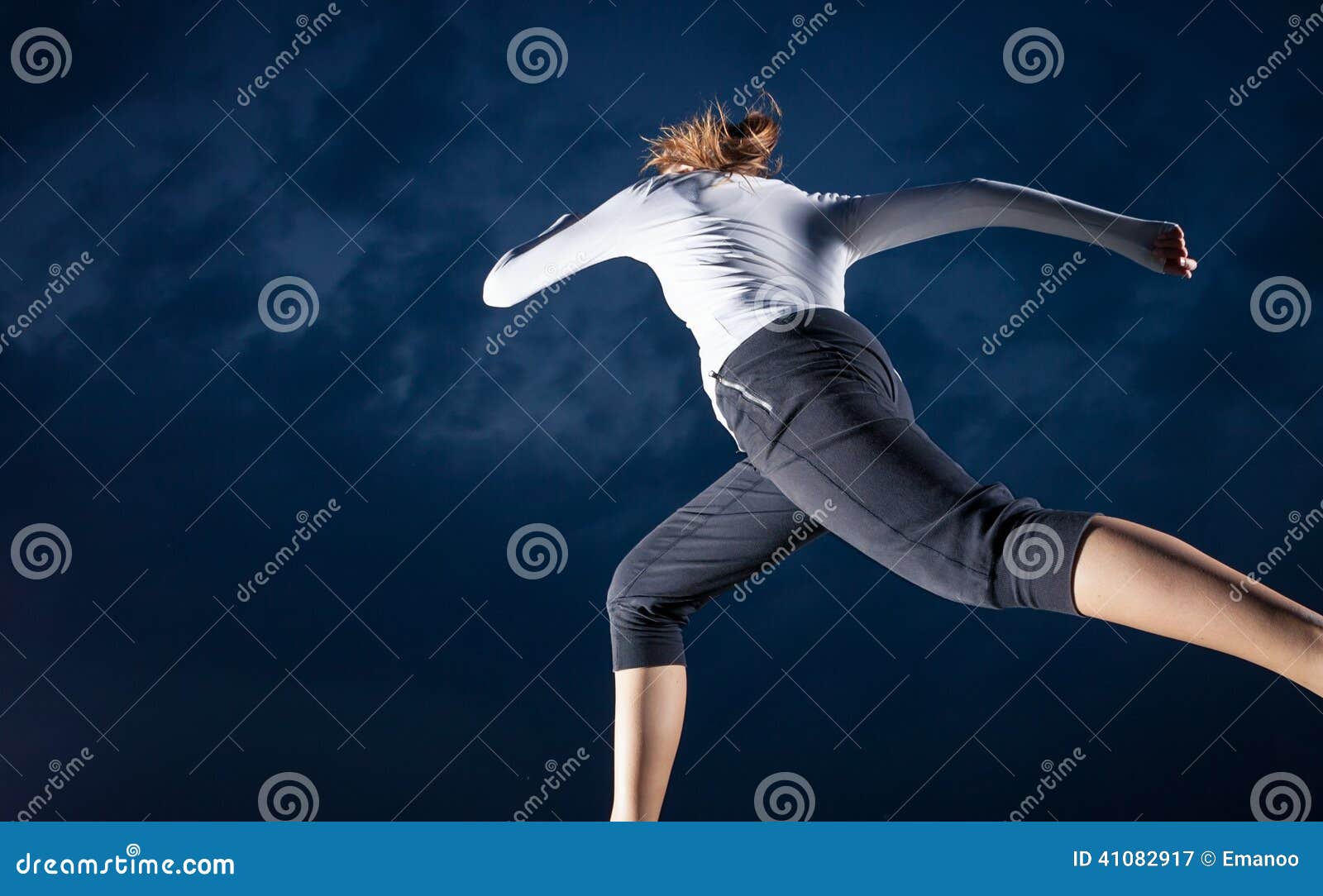 Running Away At Night Girl running at night stock image. Image of active, marathon - 41082917