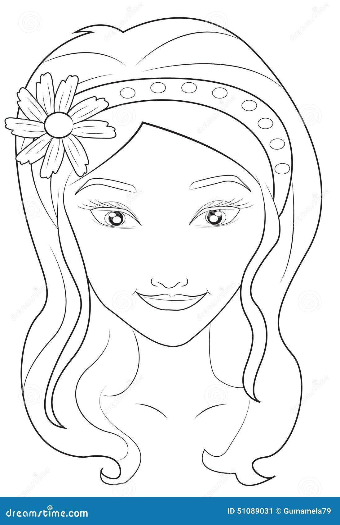 Girl\u002639;s face coloring page stock illustration. Illustration of design 51089031 Girl\u002639;s face coloring page stock illustration. Illustration of design 51089031
