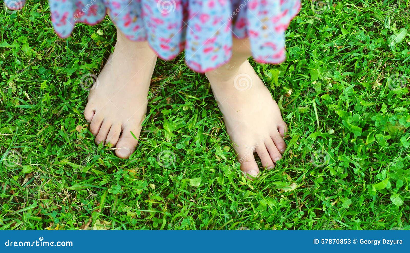 Kids Five Fingers On Green Grass Stock Photo 2244762075