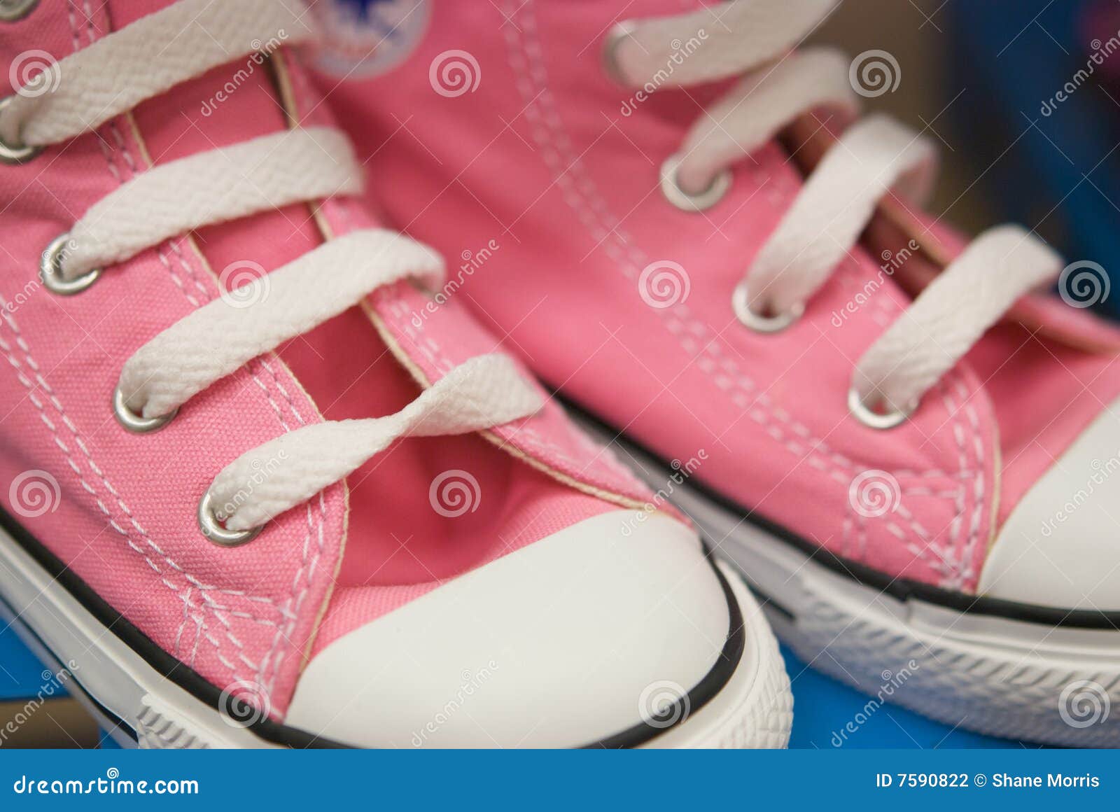 Girl S Pink Canvas Hightops Stock Photo - Image of laces, rubber: 7590822