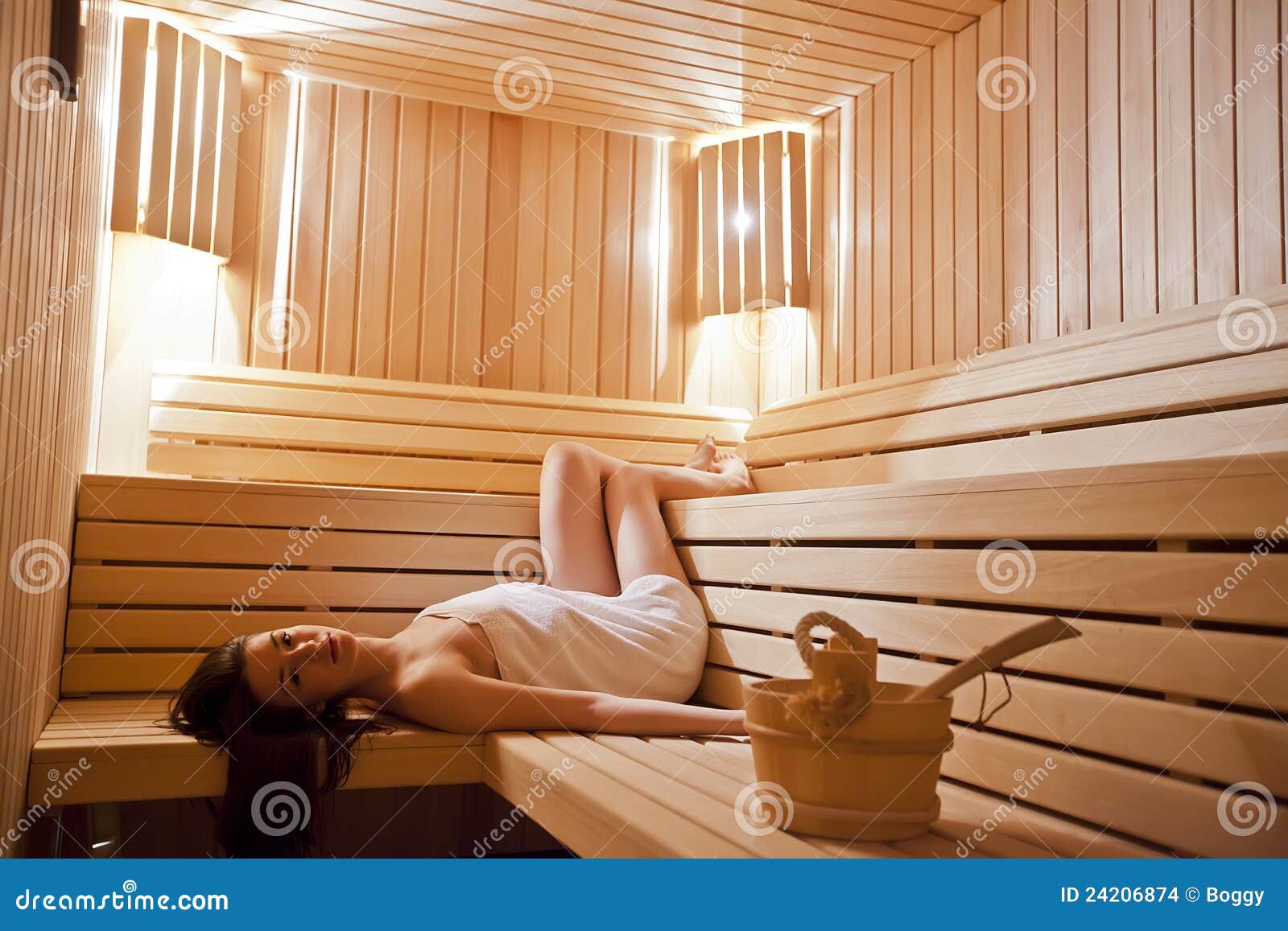 Girl in sauna stock photo. Image of lifestyles, heat - 24206874
