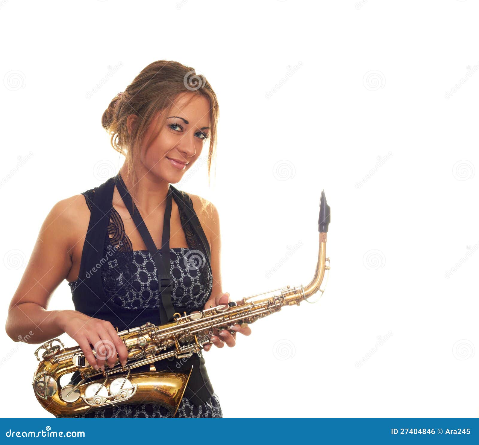 Girl With A Saxophone Royalty Free Stock Image Image 27404846