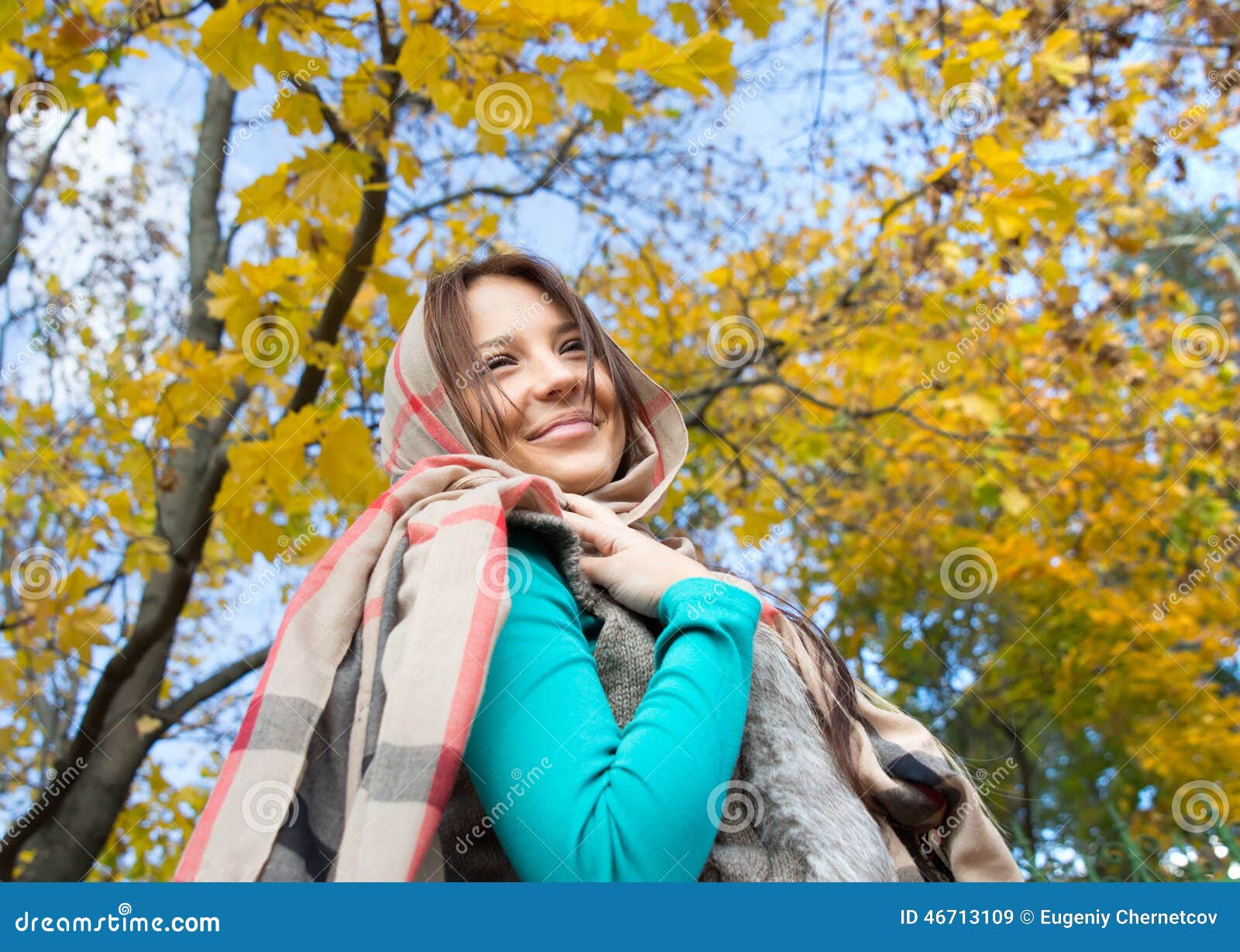 Girl with scarf stock image. Image of woman, beautiful - 46713109