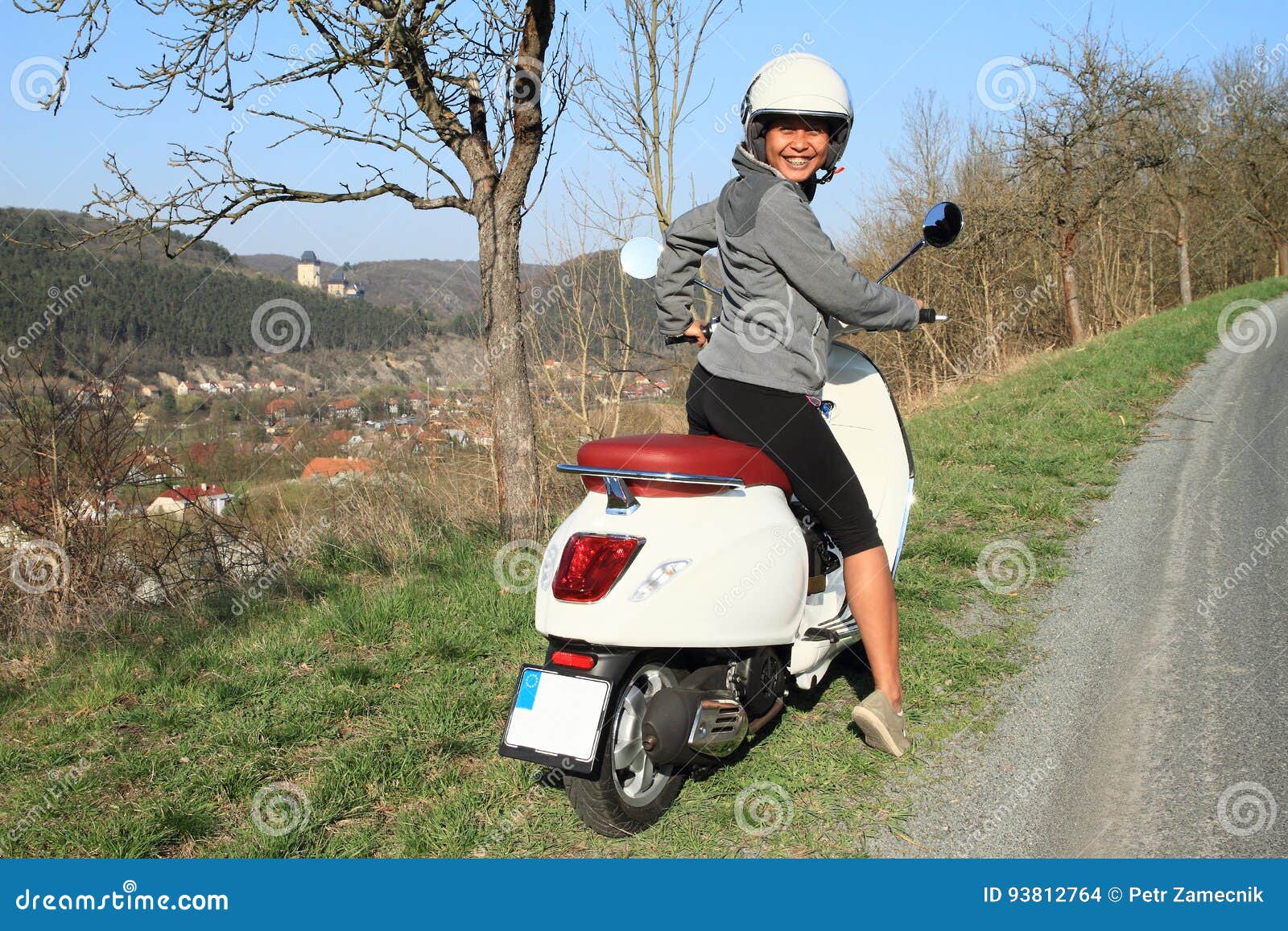 girl on scooter