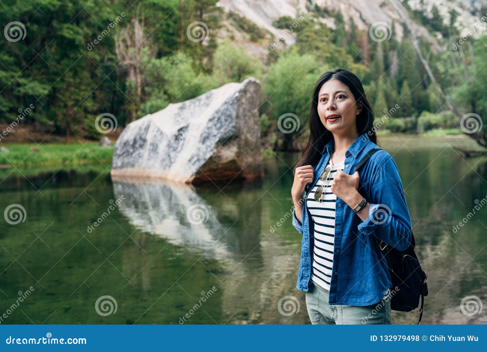Self Guided Trip in Nature California Usa Stock Photo - fall, reflection: 132979498