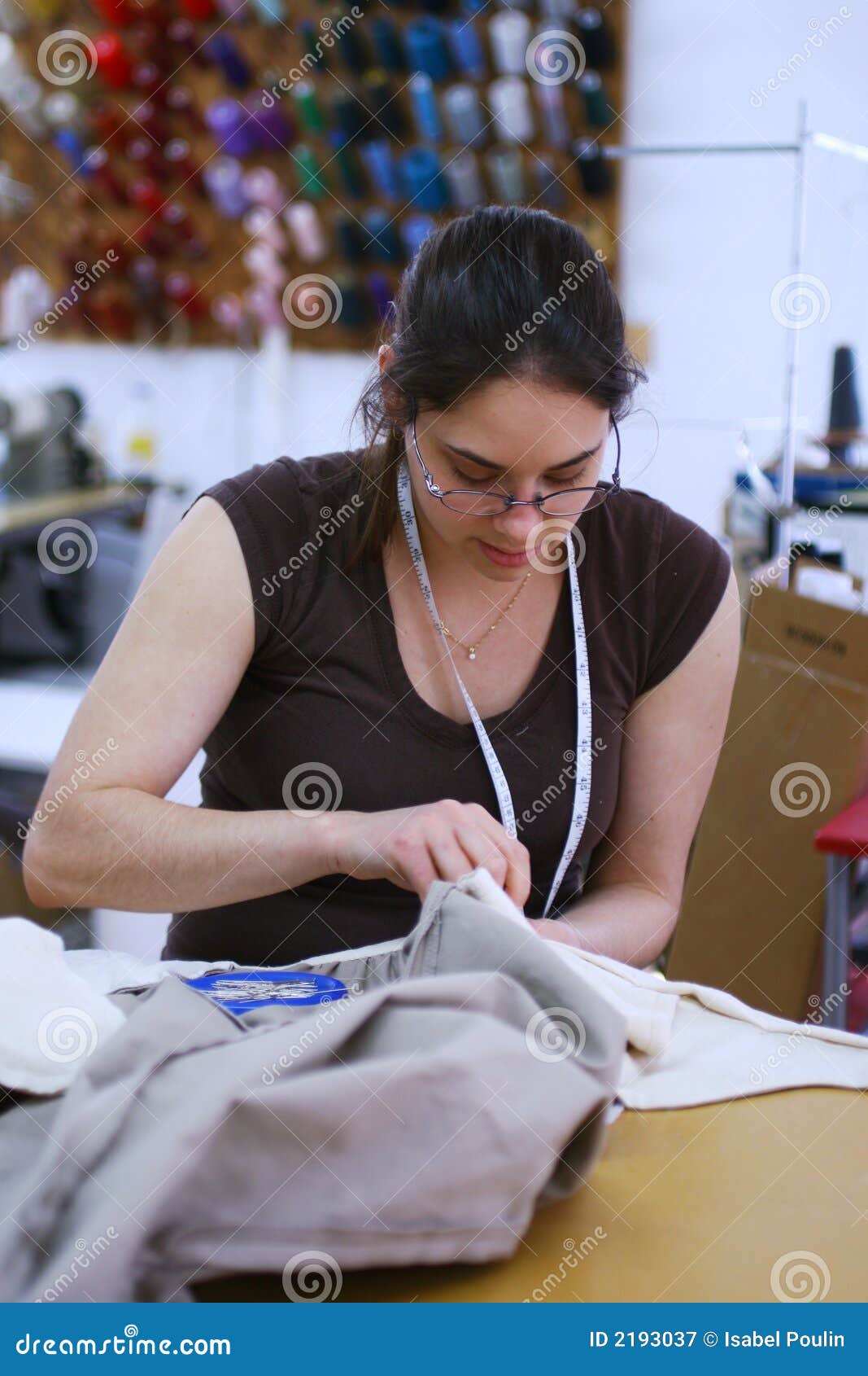 Girl sewing stock image. Image of dressmaking, dress, hobbies 2193037