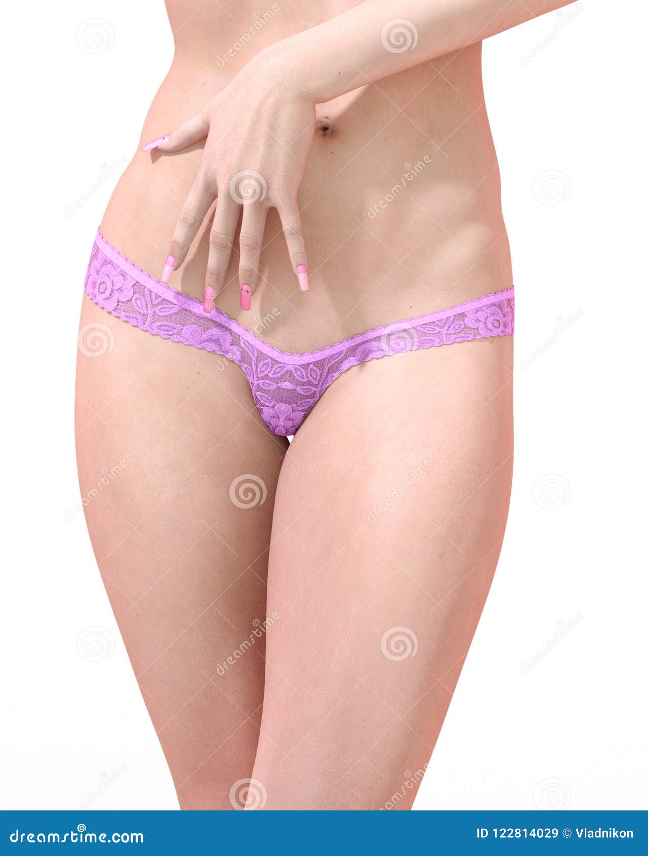 Girl in panty. stock illustration 