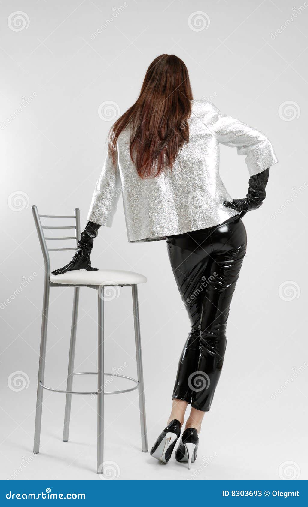 172 Back View Woman Leather Pants Stock Photos - Free & Royalty-Free Stock  Photos from Dreamstime