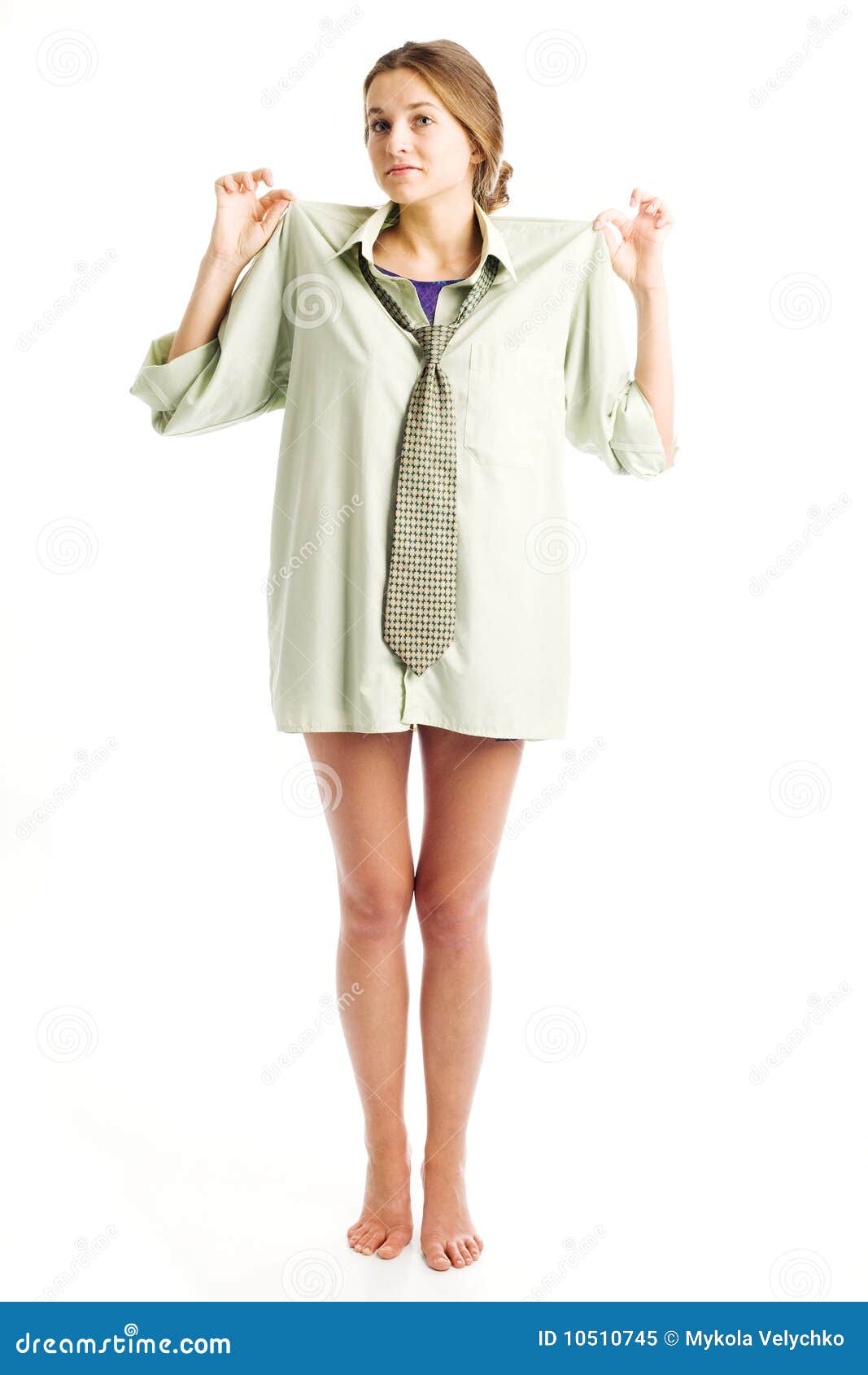 Girl in shirt stock image. Image of look, shirt, slim 10510745