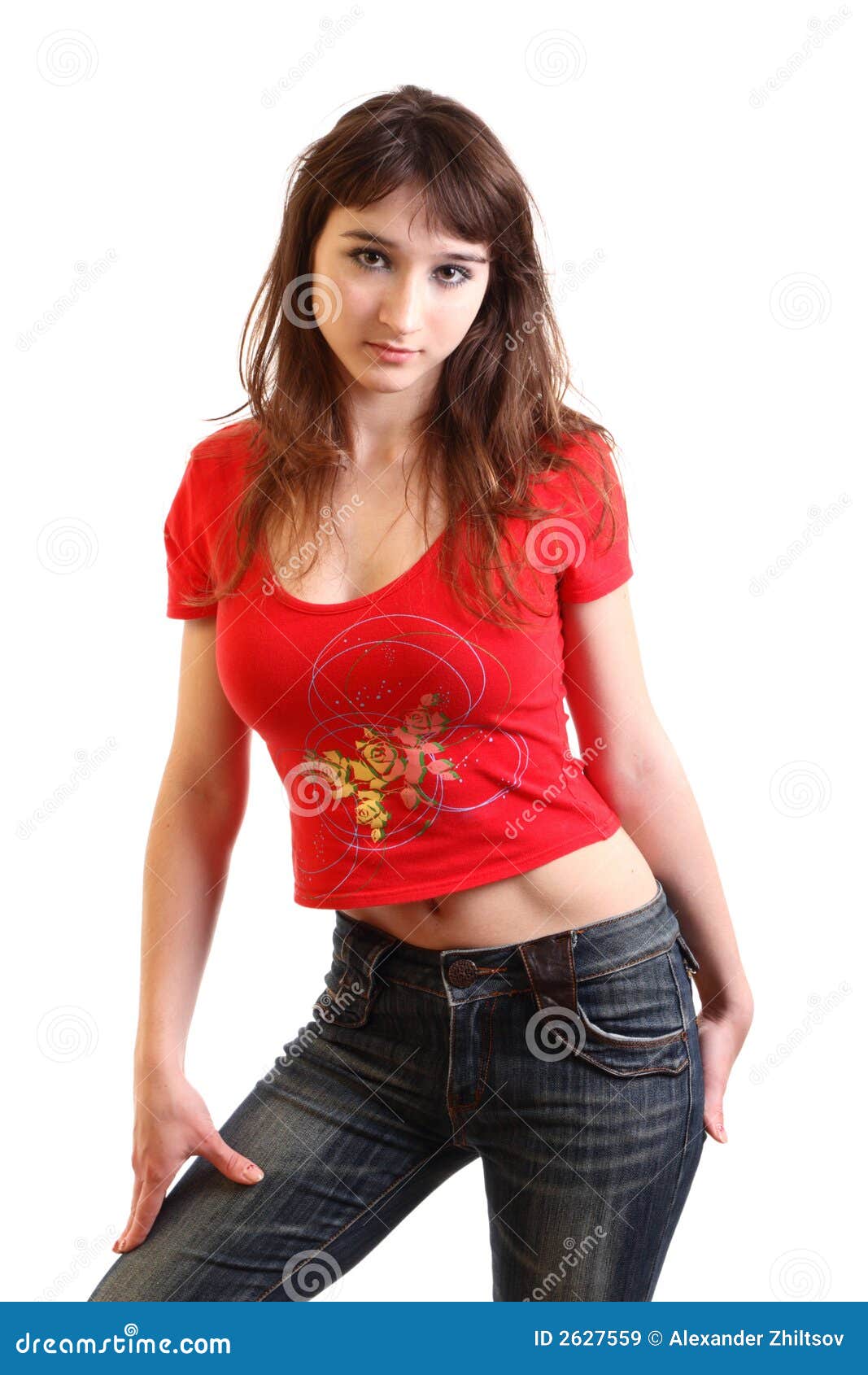 Girl in shirt stock image. Image of cute, gladness, woman 2627559