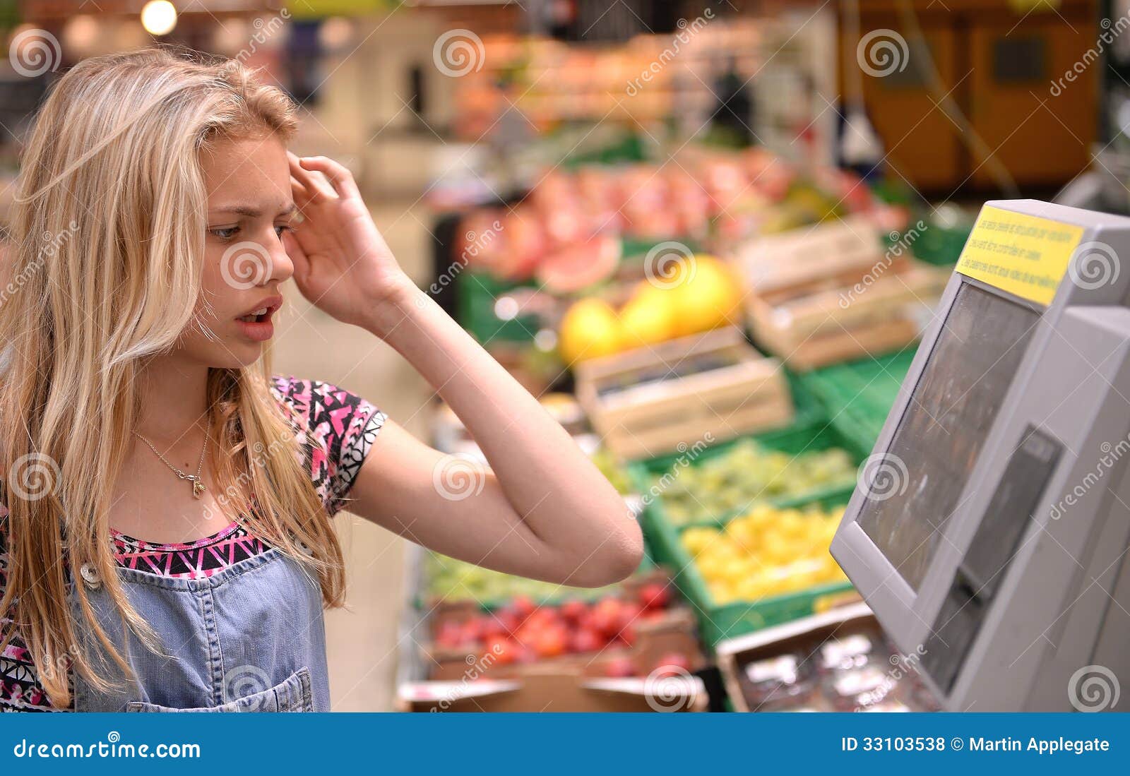 Teens in the supermarket.