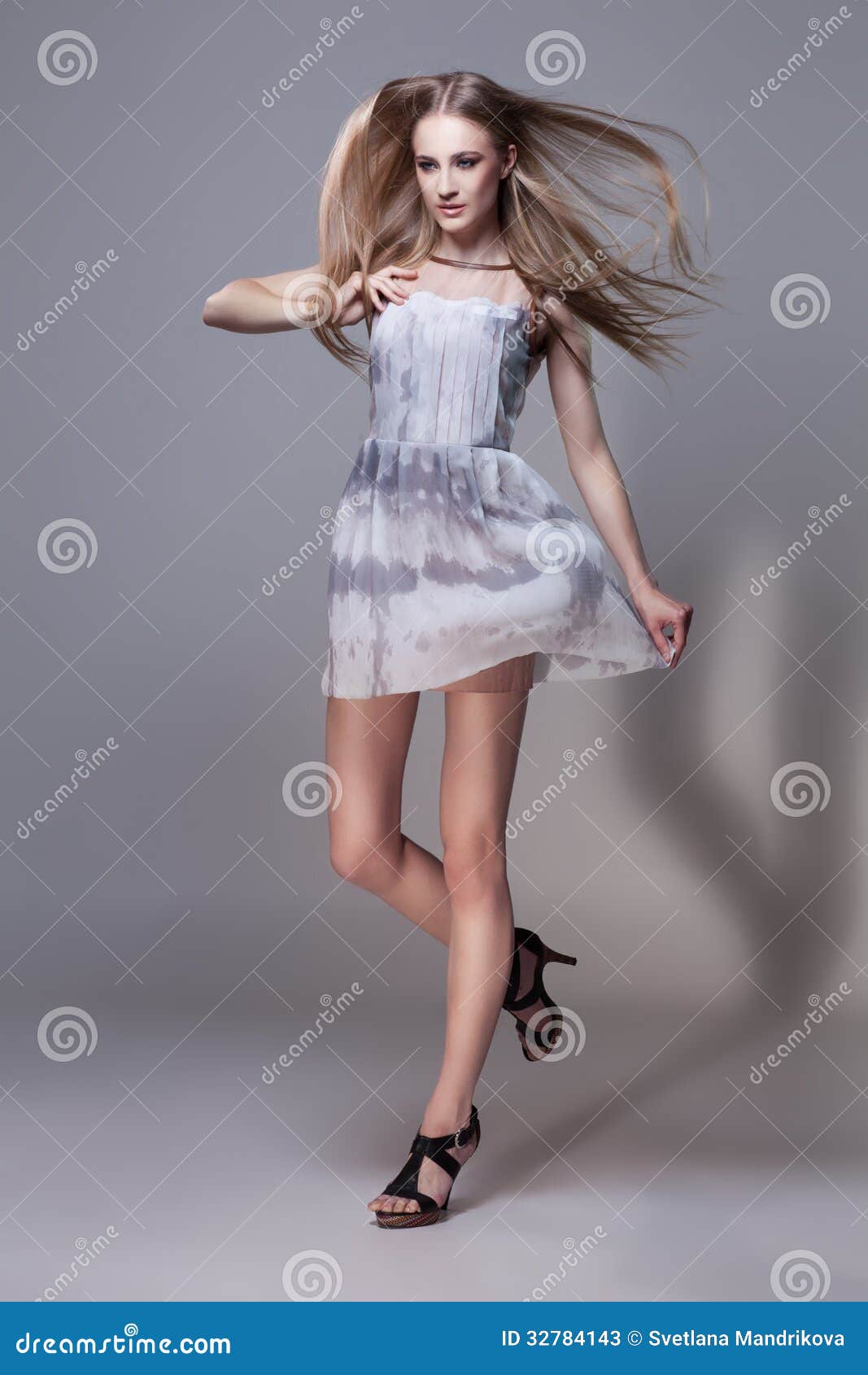 Girl in short dress stock image. Image of slim, fashion - 32784143