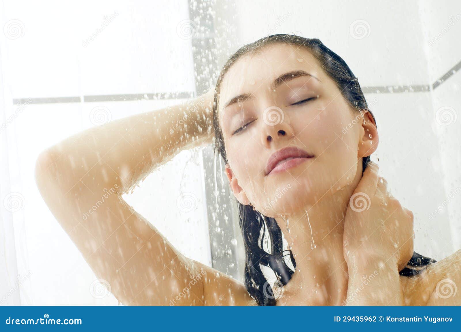 girl at the shower