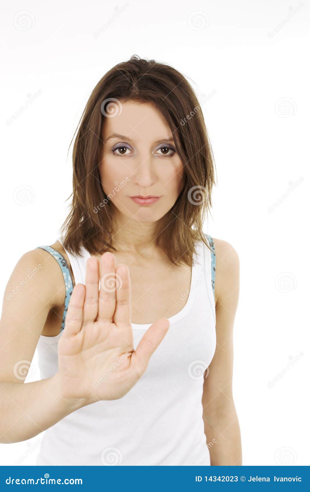 Girl showing stock image. Image of gesturing, gesture - 14342023