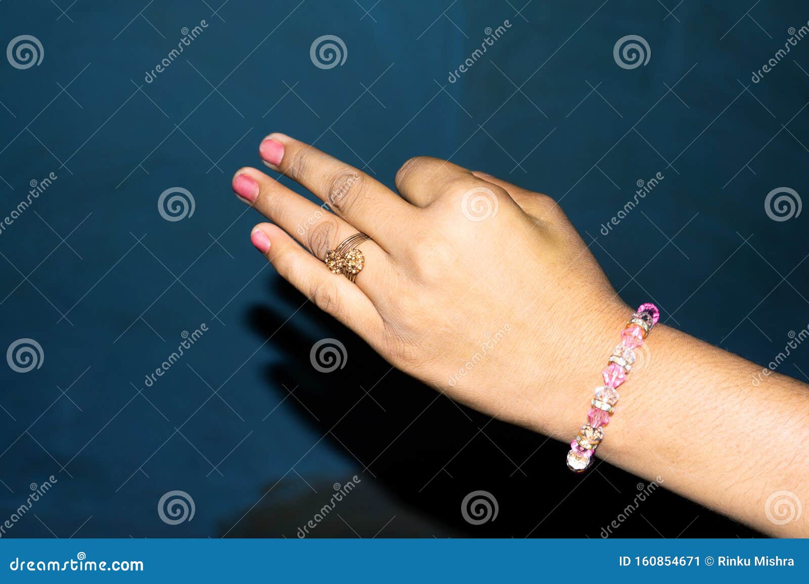 Close Up Shot Of Girl Hand Wearing Ring Stock Photo, Picture and Royalty  Free Image. Image 76879721.