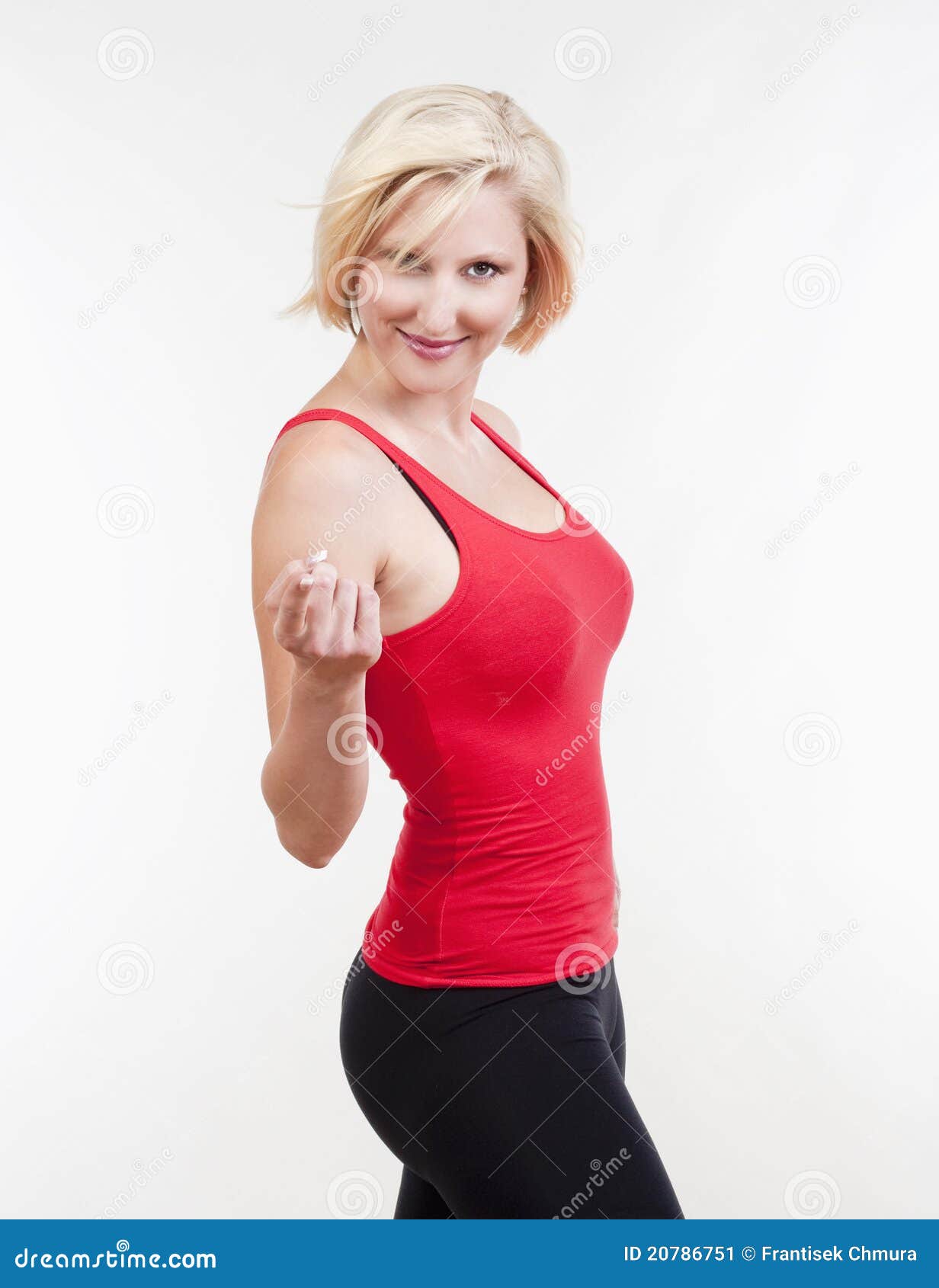 Girl Showing Come On Gesture Stock Image - Image 20786751-1142