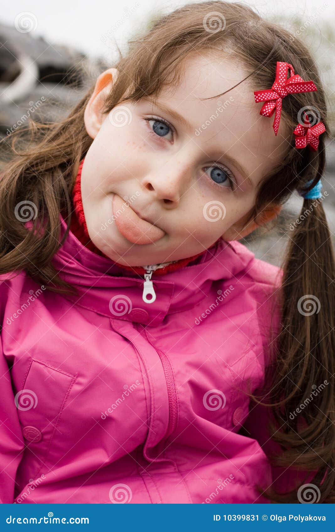 Girl Showing Her Tongue Stock Image - Image: 10399831
