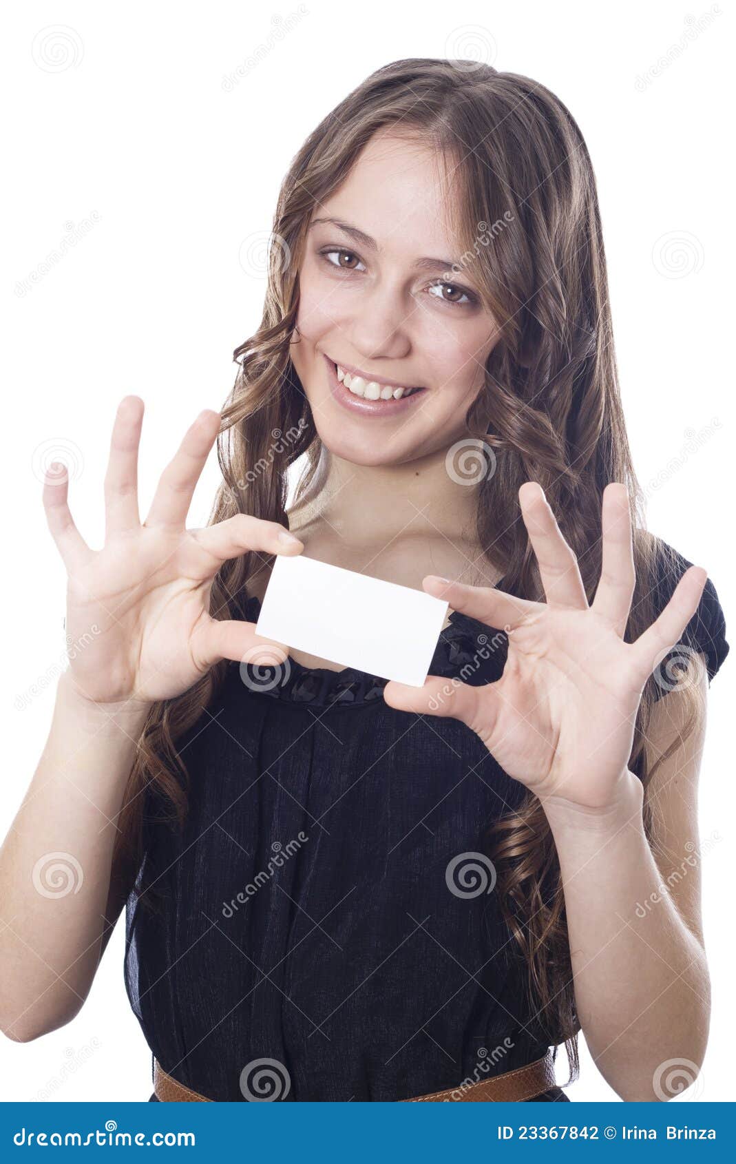 Girl with sign stock photo. Image of blank, beauty, office 23367842