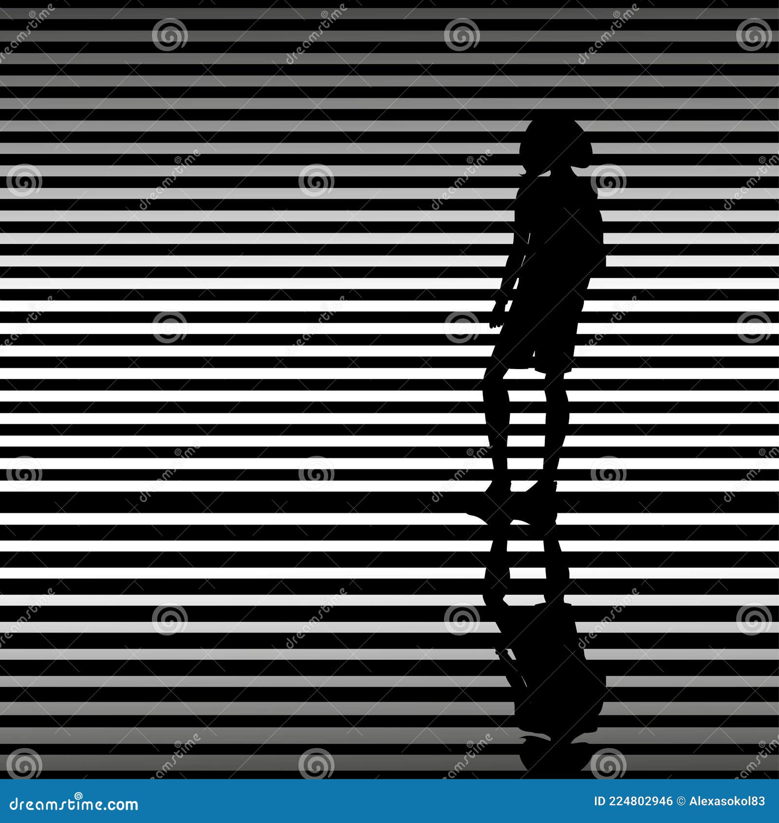 Girl Silhouette. View from Back Stock Vector Illustration of discovery, figure 224802946