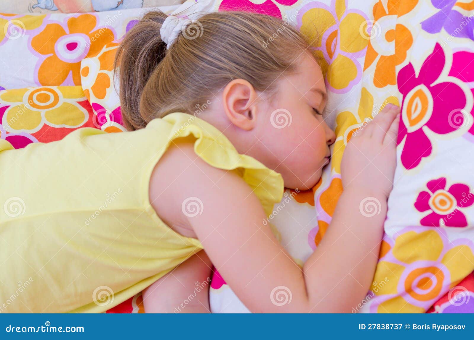 Girl sleeping on pillow stock image. Image of person 27838737