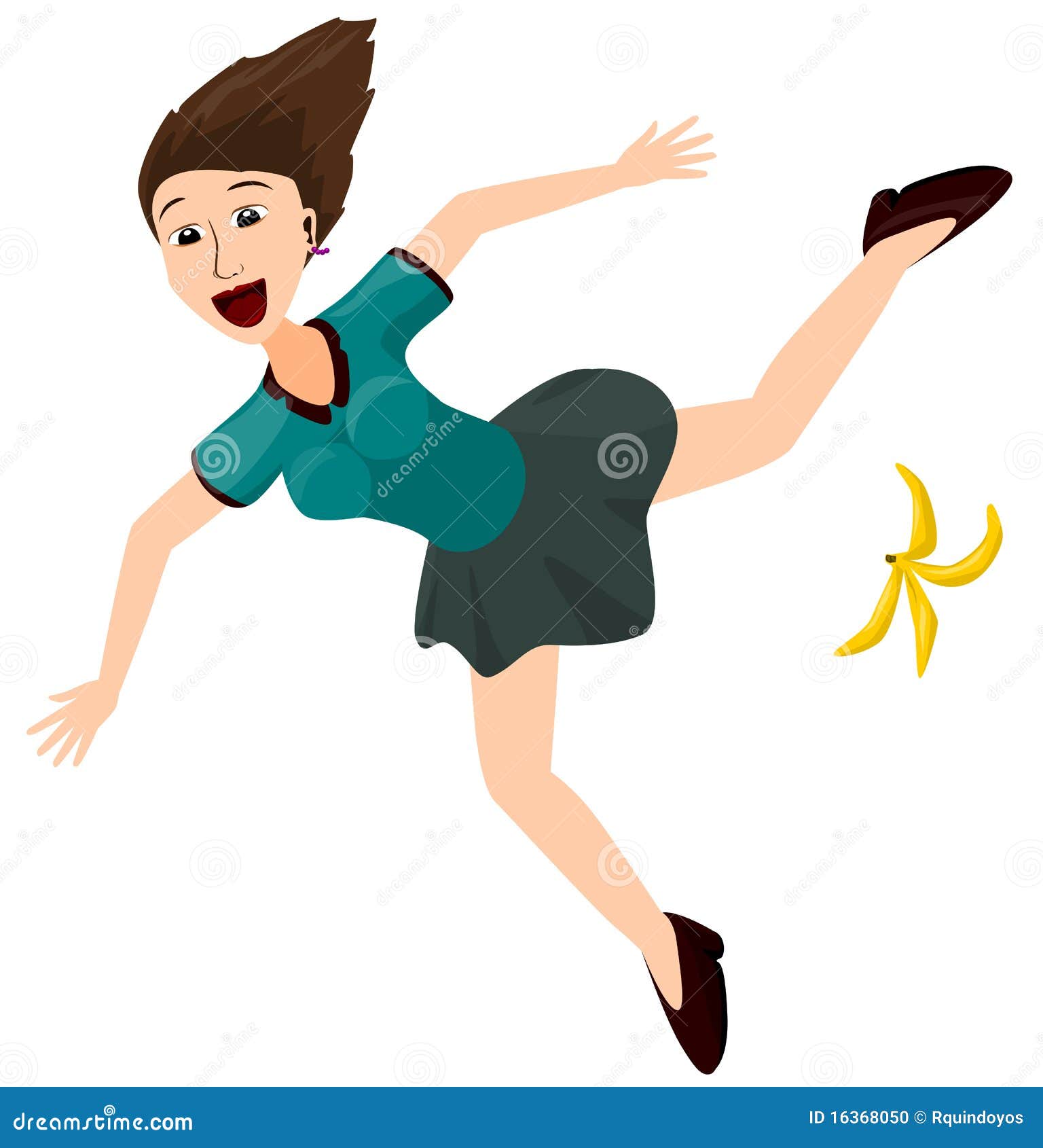 Girl slipped stock illustration. Illustration of concept 16368050
